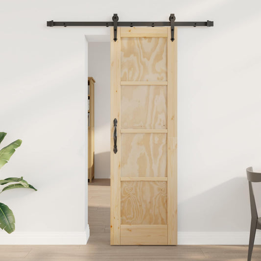 vidaXL Συρόμενη Πόρτα ORKDAL 61 x 198,5 εκ. Μασίφ Ξύλο Πεύκου Φυσικό