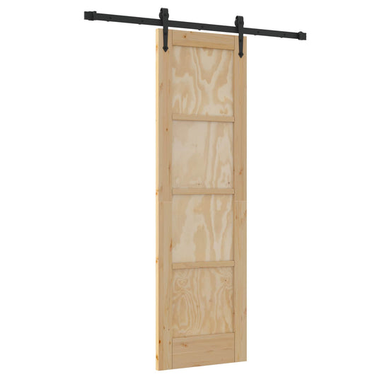 vidaXL Συρόμενη Πόρτα ORKDAL 61 x 198,5 εκ. Μασίφ Ξύλο Πεύκου Φυσικό