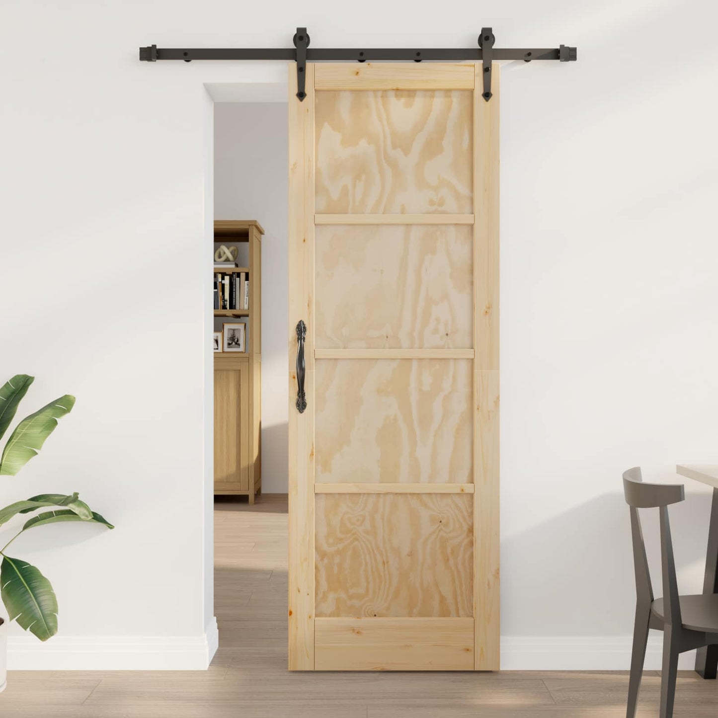 vidaXL Συρόμενη Πόρτα ORKDAL 73,5 x 211 εκ Μασίφ Ξύλο Πεύκου Φυσικό
