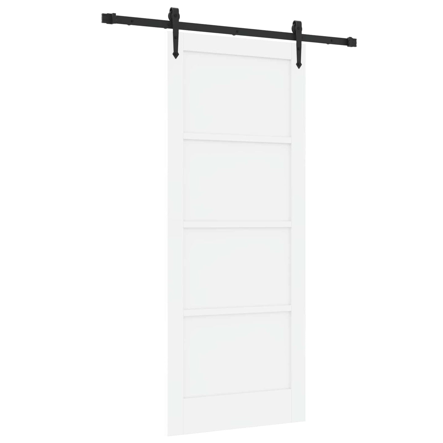 vidaXL Συρόμενη Πόρτα ORKDAL 83 x 202 εκ. Μασίφ Ξύλο Πεύκου Λευκό