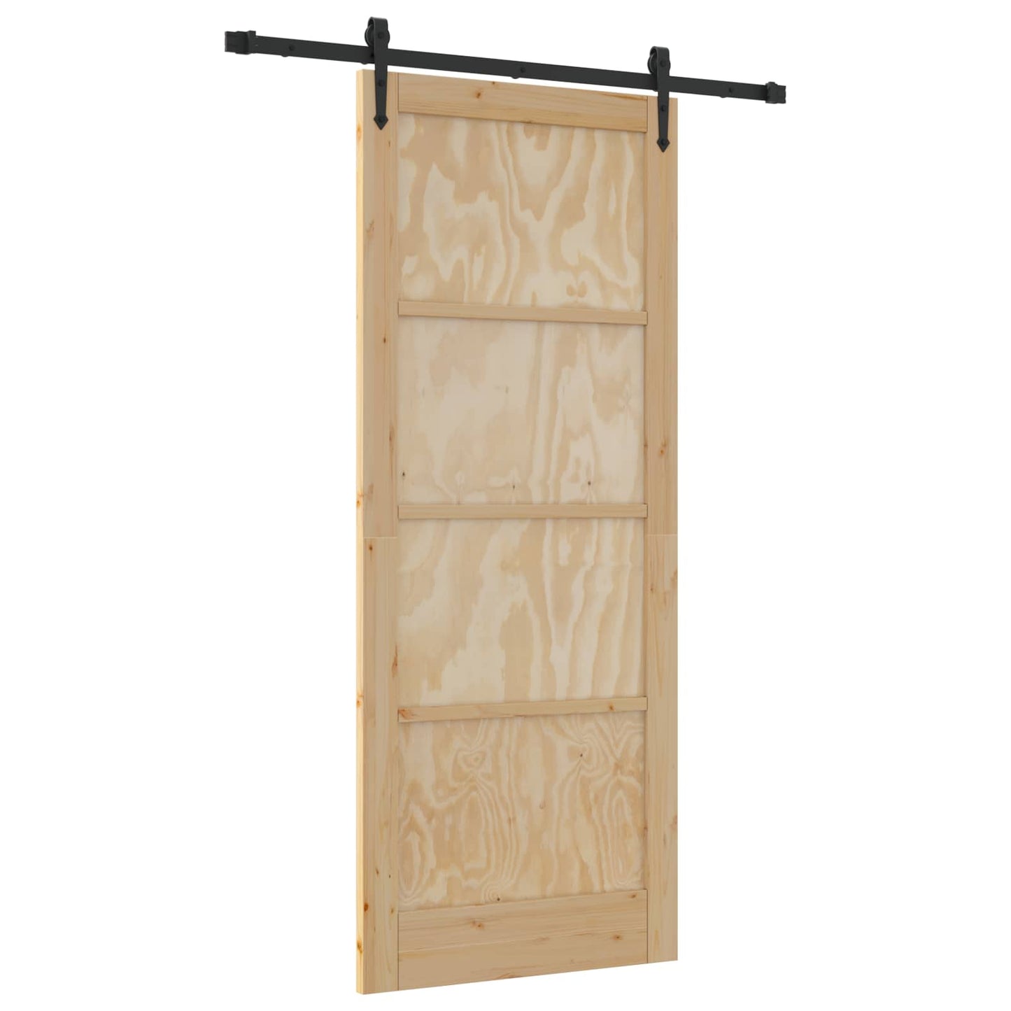vidaXL Συρόμενη Πόρτα ORKDAL 86 x 211 cm Μασίφ Ξύλο Πεύκου Φυσικό