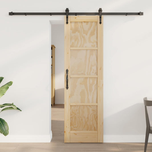 vidaXL Συρόμενη Πόρτα ORKDAL 61 x 198,5 εκ. Μασίφ Ξύλο Πεύκου Φυσικό