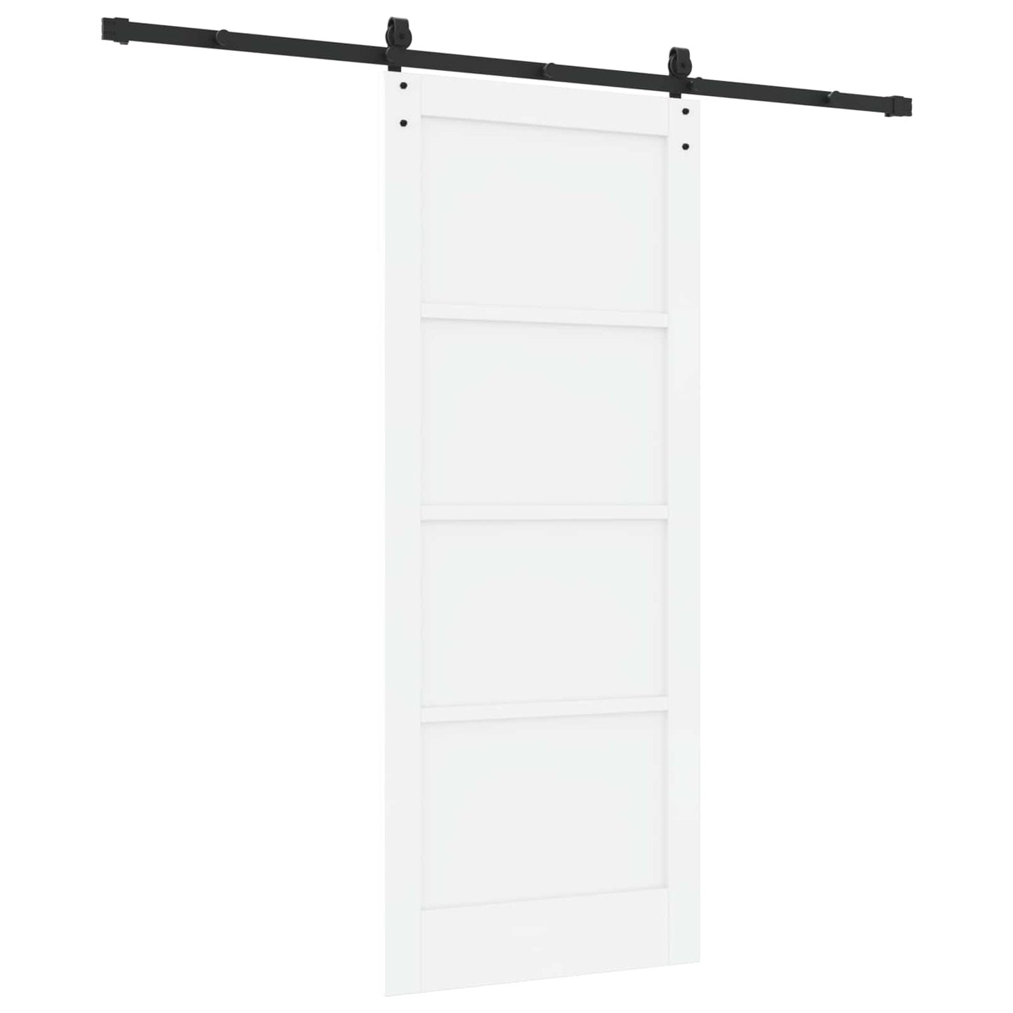 vidaXL Συρόμενη Πόρτα ORKDAL 83 x 202 εκ. Μασίφ Ξύλο Πεύκου Λευκό
