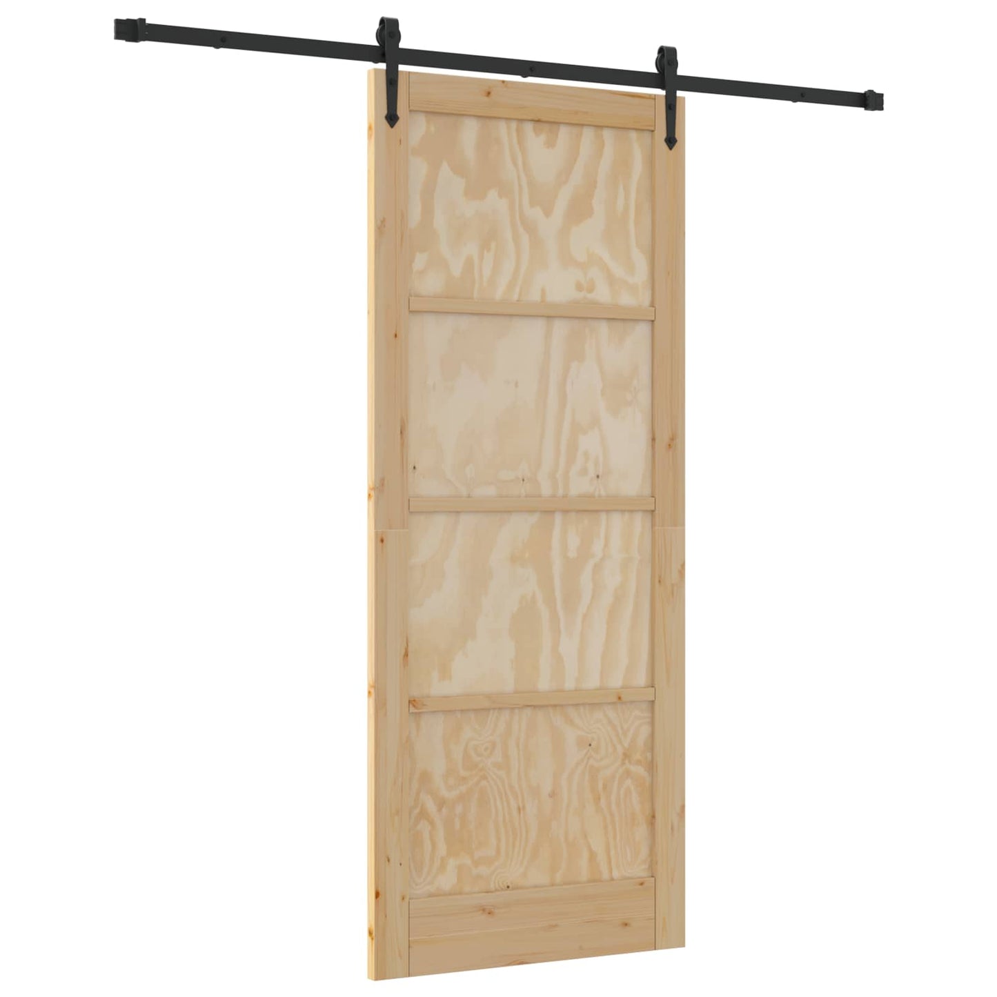 vidaXL Συρόμενη Πόρτα ORKDAL 86 x 211 cm Μασίφ Ξύλο Πεύκου Φυσικό