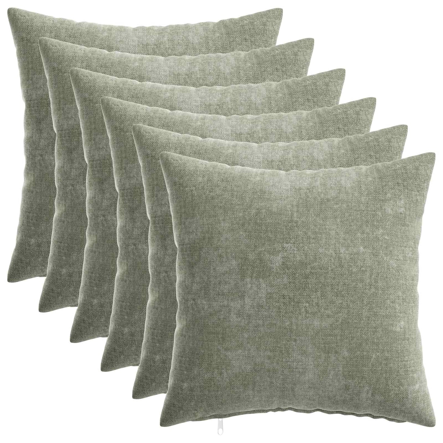 vidaXL Μαξιλάρι 6 τμχ. HEERLEN Πράσινο 30 x 30 cm Ύφασμα Chenille