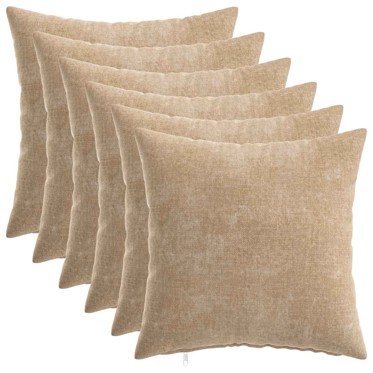 vidaXL Μαξιλάρι 6 τμχ. HEERLEN Taupe 30 x 30 cm Ύφασμα Chenille