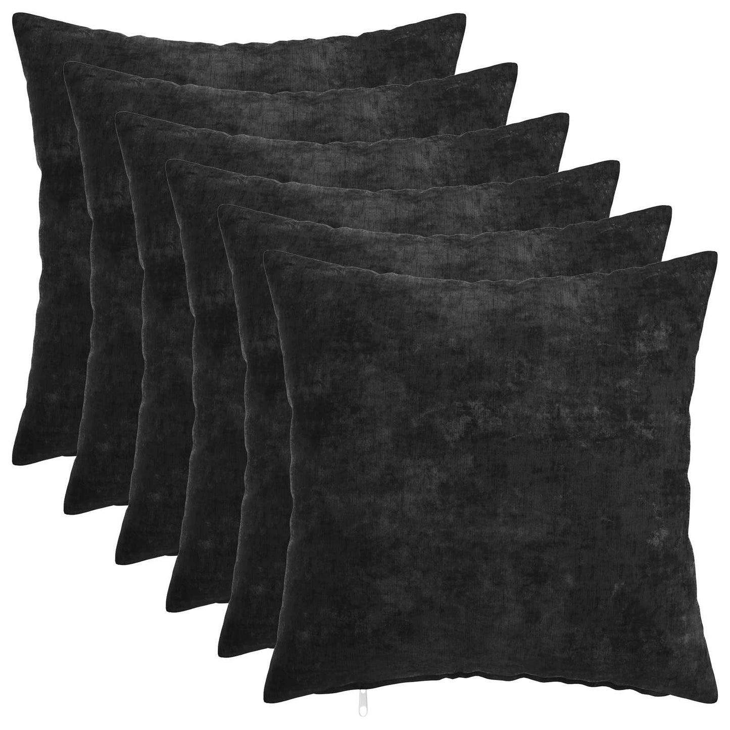 vidaXL Μαξιλάρι 6 τμχ. HEERLEN Ανθρακί 40 x 40 cm Ύφασμα Chenille