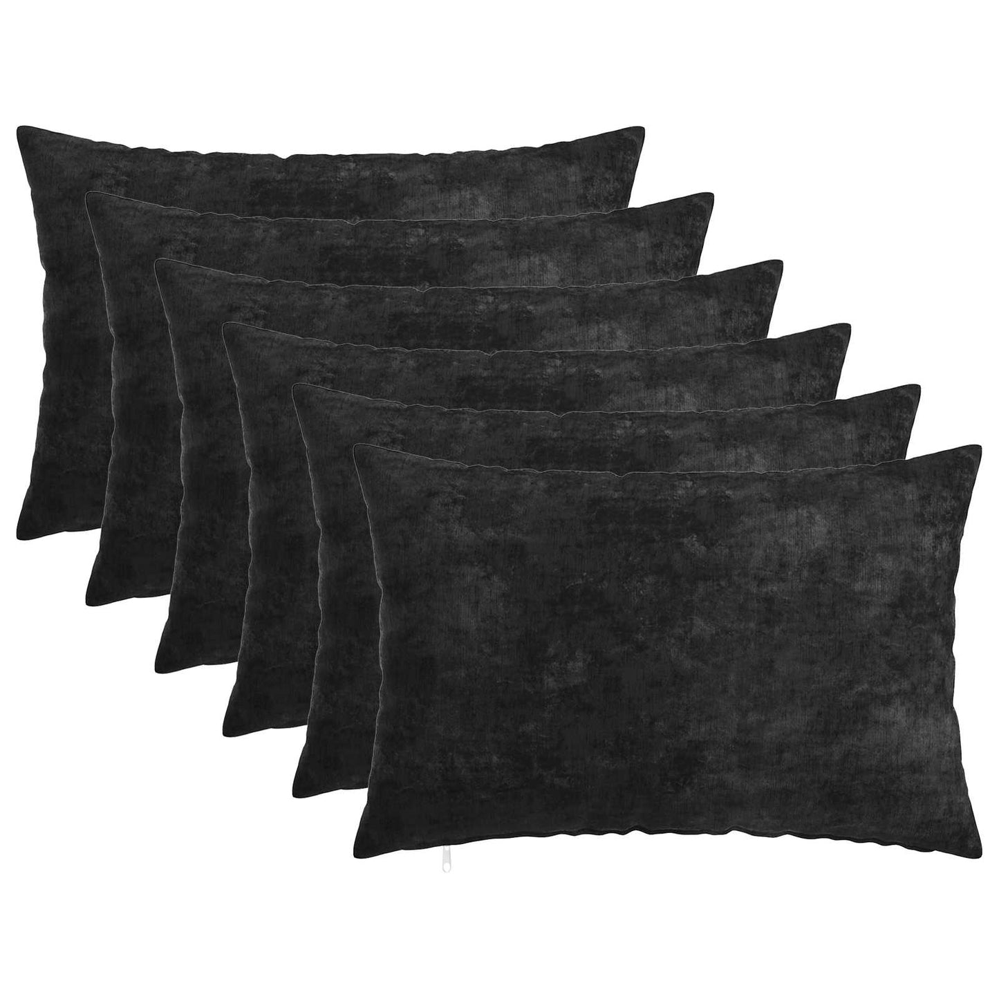 vidaXL Μαξιλάρι 6 τμχ. HEERLEN Ανθρακί 40 x 60 cm Ύφασμα Chenille
