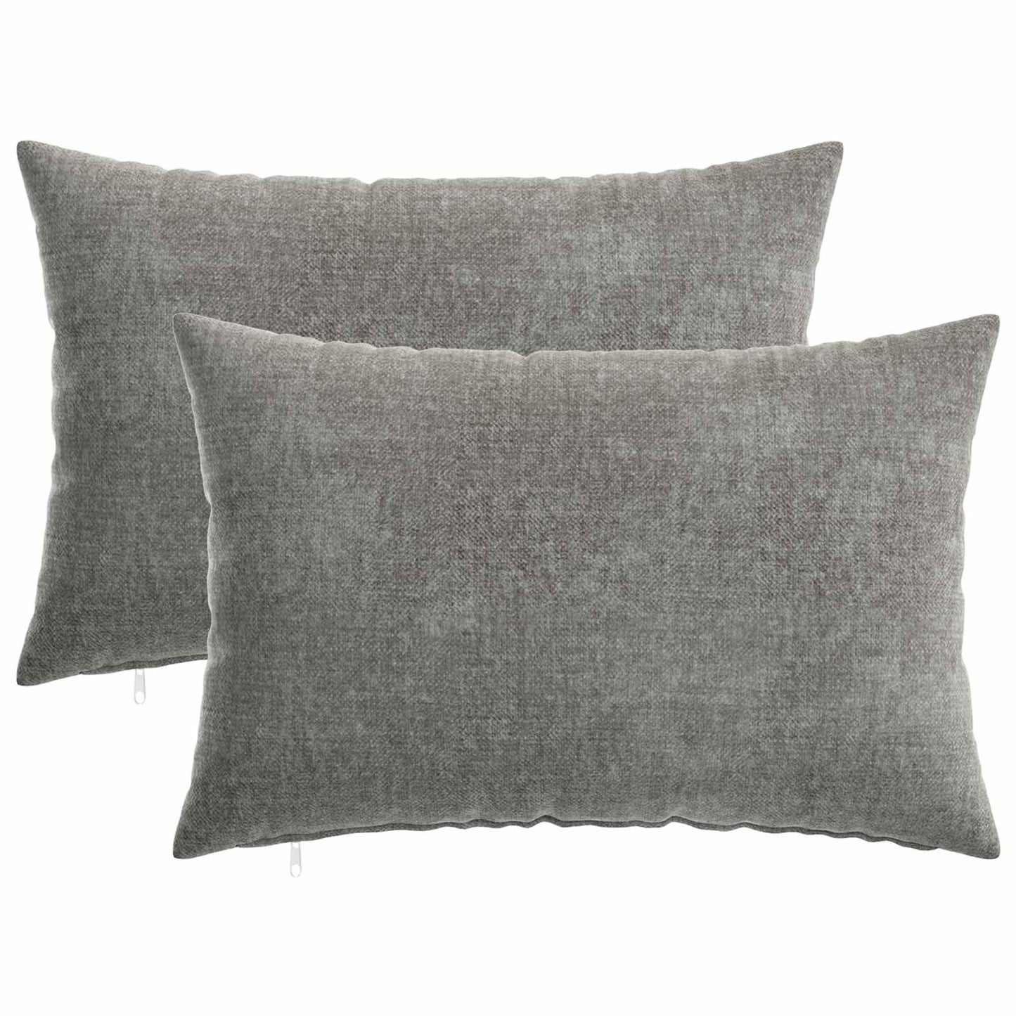 vidaXL Μαξιλάρι 2 τμχ. HEERLEN Σκούρο Γκρι 40 x 60 cm Ύφασμα Chenille