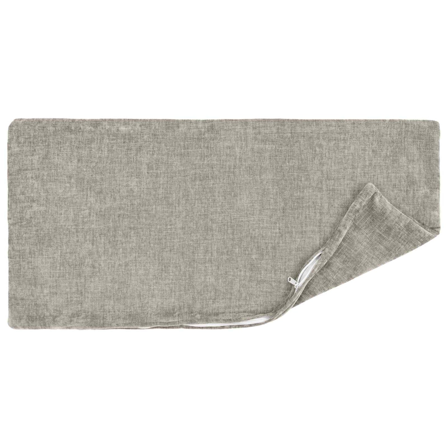 vidaXL Μαξιλάρι 2 τμχ. HEERLEN Ανοιχτό γκρι 40 x 70 cm Ύφασμα Chenille