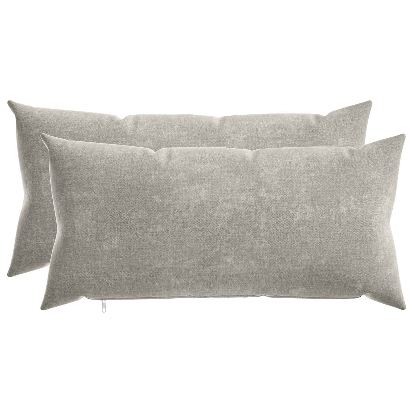 vidaXL Μαξιλάρι 2 τμχ. HEERLEN Ανοιχτό γκρι 40 x 70 cm Ύφασμα Chenille
