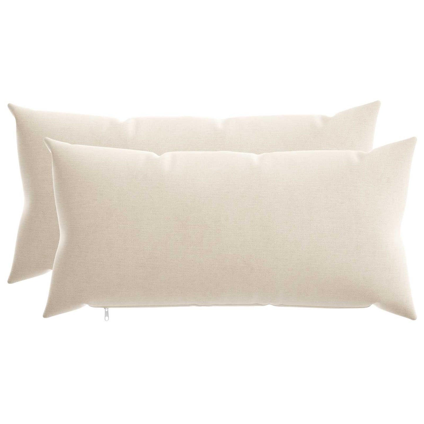 vidaXL Μαξιλάρι 2 τμχ. HEERLEN Κρεμ 40 x 70 cm Ύφασμα Chenille