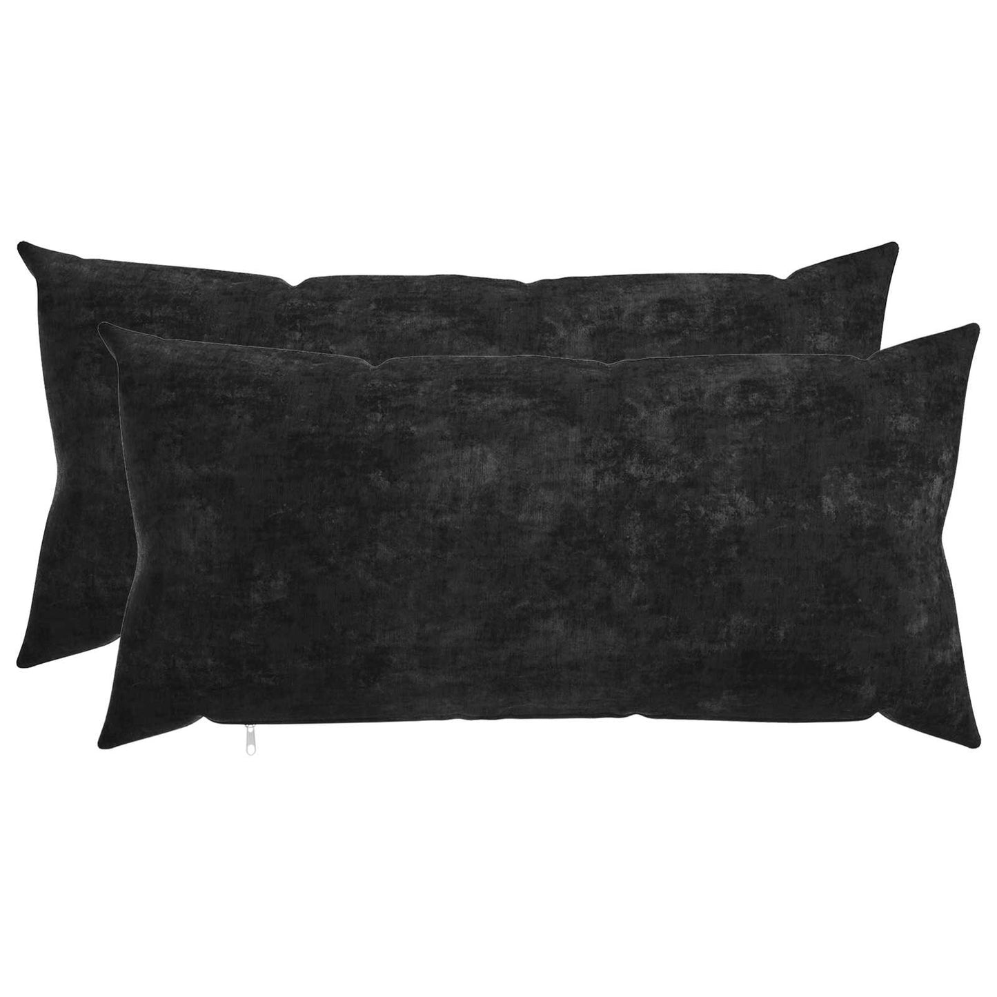 vidaXL Μαξιλάρι 2 τμχ. HEERLEN Ανθρακί 40 x 80 cm Ύφασμα Chenille