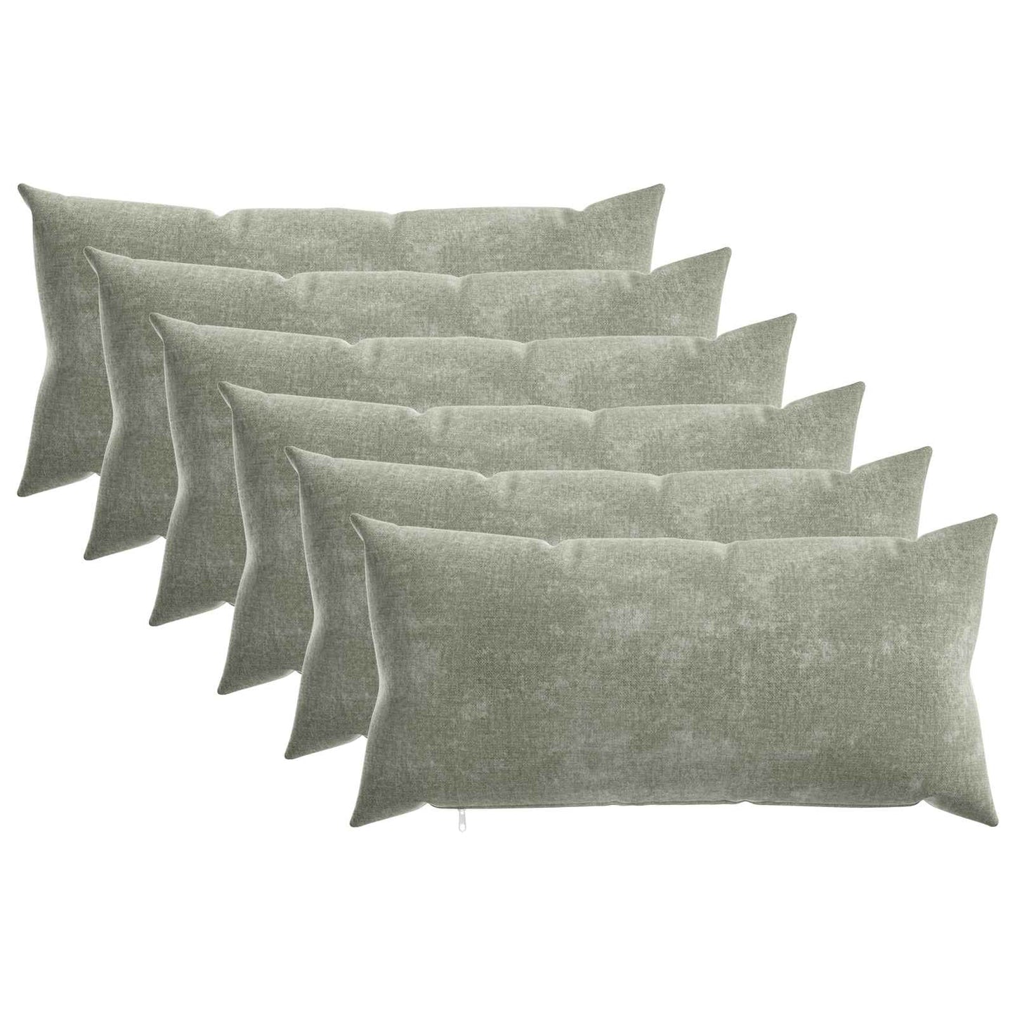 vidaXL Μαξιλάρι 6 τμχ. HEERLEN Πράσινο 40 x 80 cm Ύφασμα Chenille