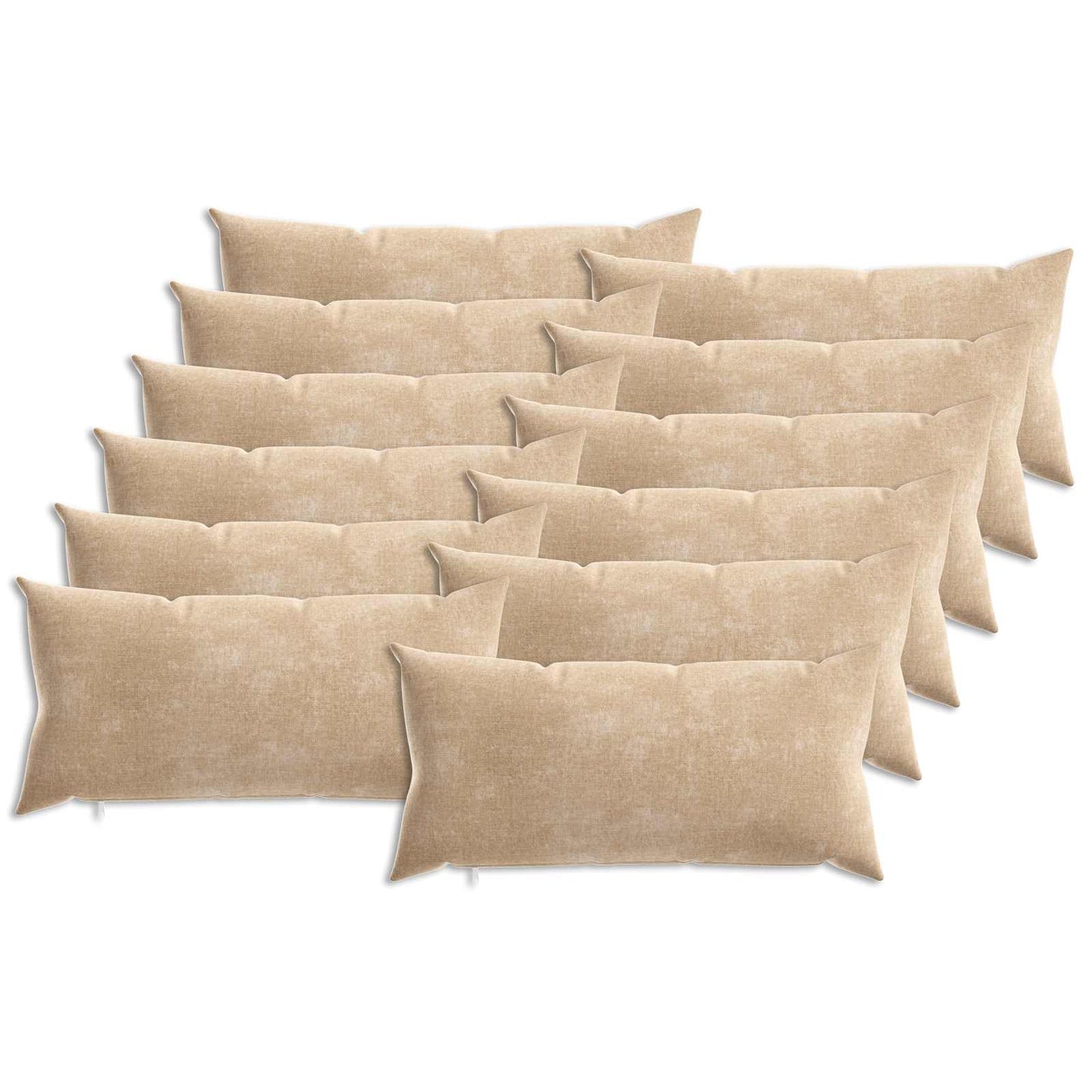 vidaXL Μαξιλάρι με μαξιλάρι HEERLEN 12 τεμ. Taupe Ύφασμα Chenille