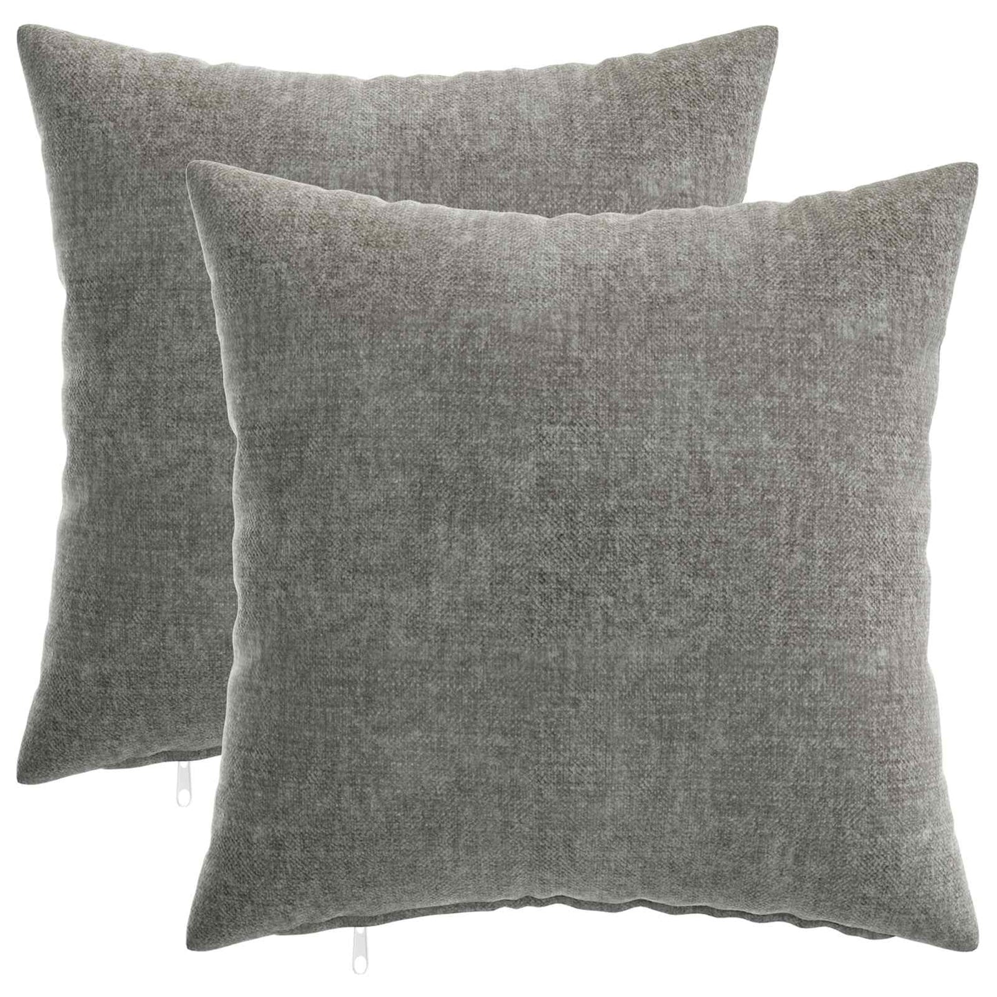 vidaXL Μαξιλάρι 2 τμχ. HEERLEN Σκούρο Γκρι 45 x 45 cm Ύφασμα Chenille