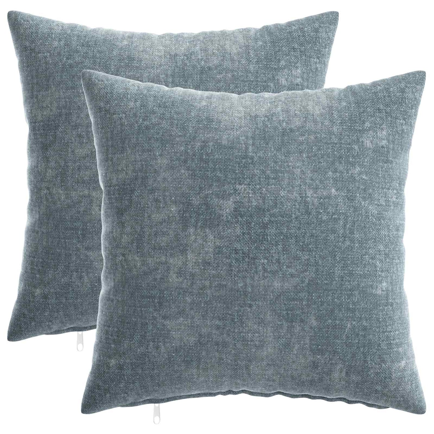 vidaXL Μαξιλάρι 2 τμχ. HEERLEN Γαλάζιο 45 x 45 cm Ύφασμα Chenille