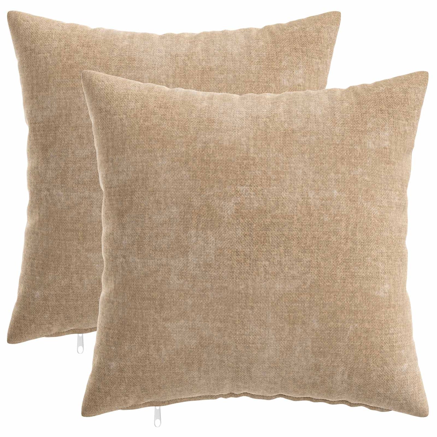vidaXL Μαξιλάρι 2 τμχ. HEERLEN Taupe 50 x 50 cm Ύφασμα Chenille