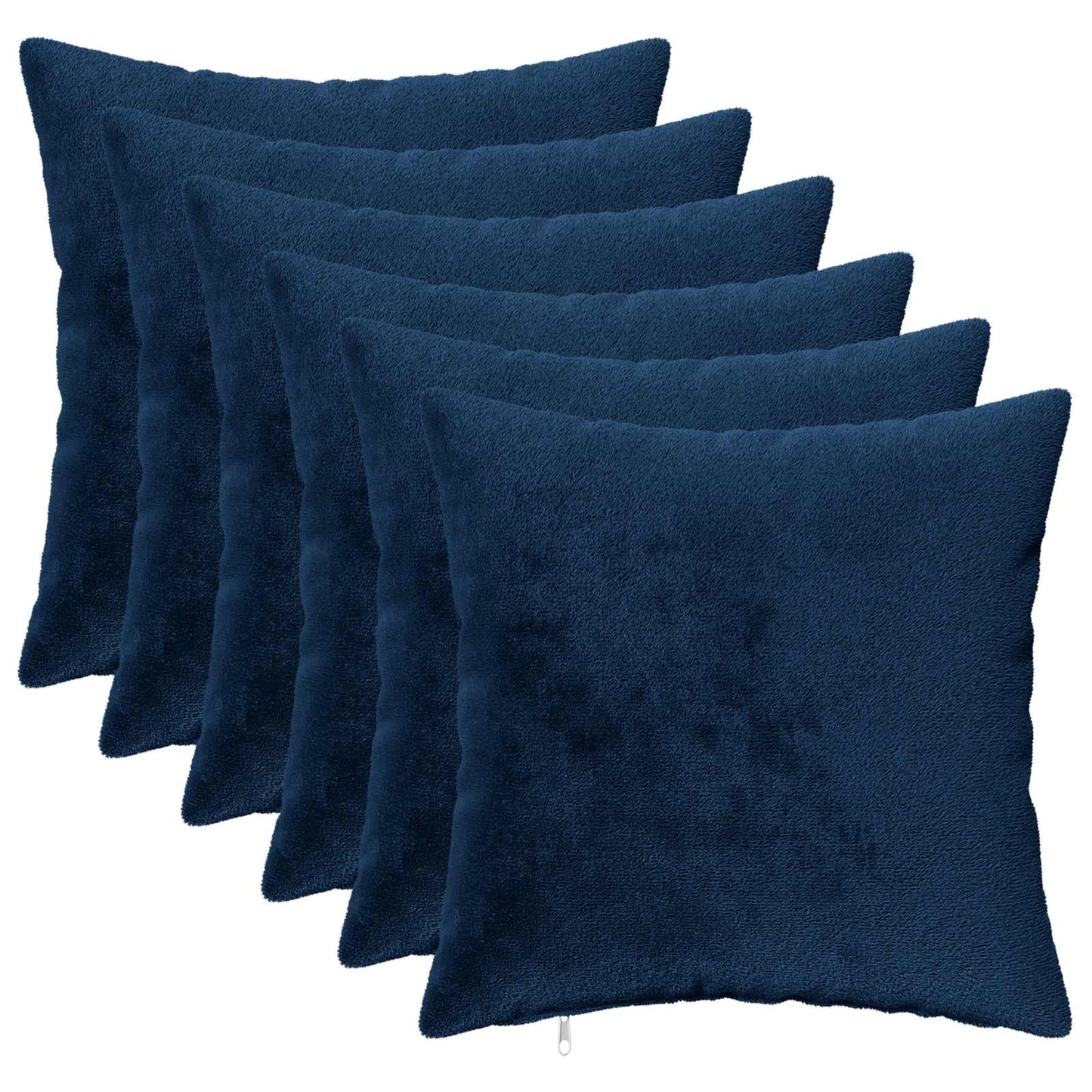 vidaXL Μαξιλάρι Ρίψης 6 τμχ. HEERLEN Σκούρο μπλε 50 x 50 cm Φανέλα