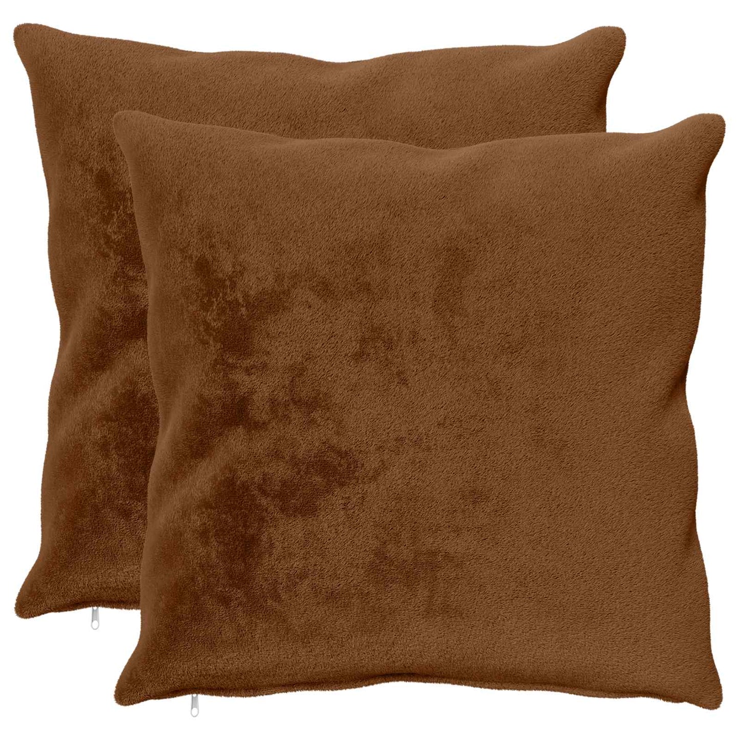 vidaXL Μαξιλάρι Ρίψης 2 τμχ. HEERLEN Ανοιχτό καφέ 55 x 55 cm Φανέλα