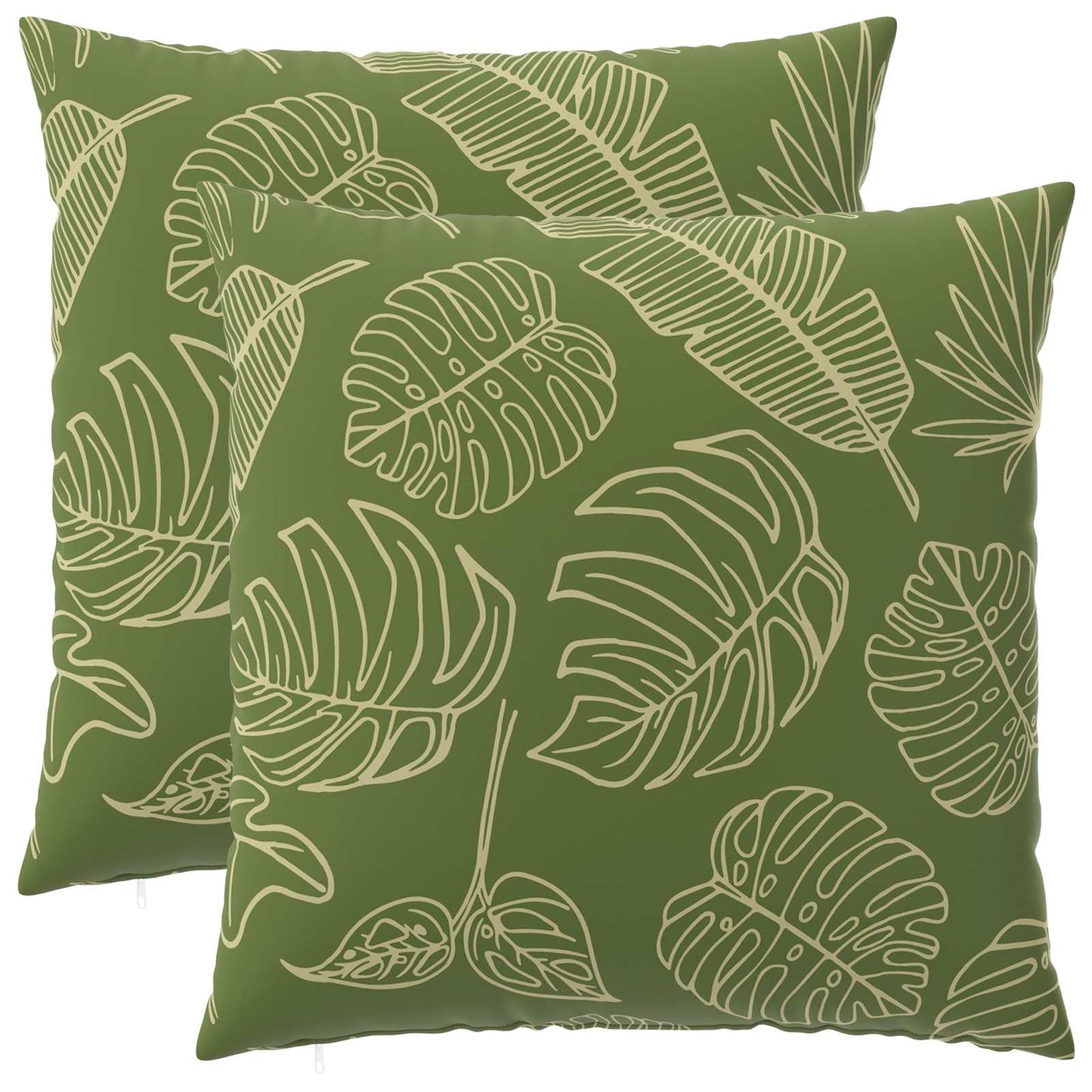 vidaXL Μαξιλάρι 2 τμχ. HEERLEN Σχέδιο Φύλλου 60 x 60 cm Πολυεστέρας
