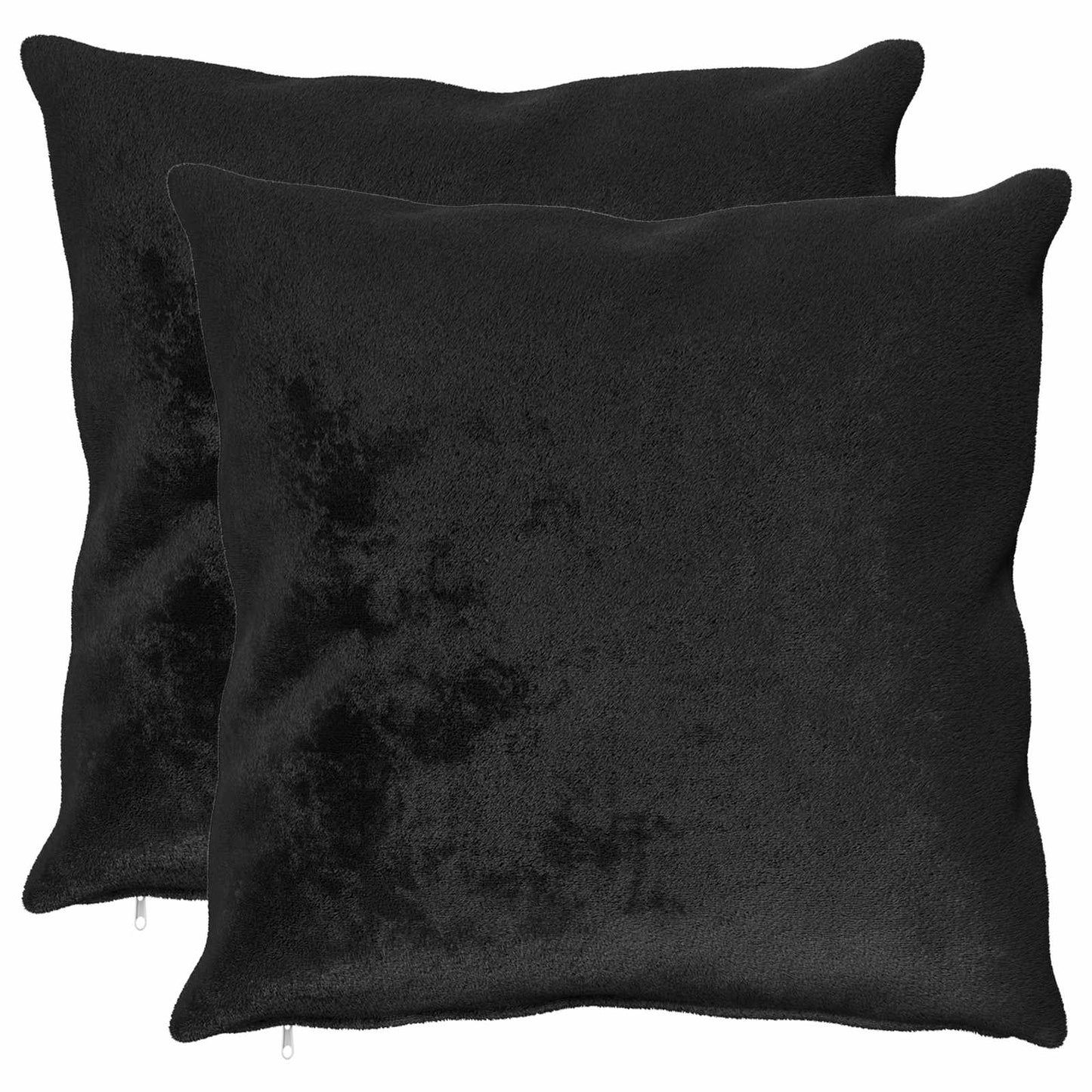 vidaXL Μαξιλάρι Ρίψης 2 τμχ. HEERLEN Μαύρο 60 x 60 cm Φανέλα