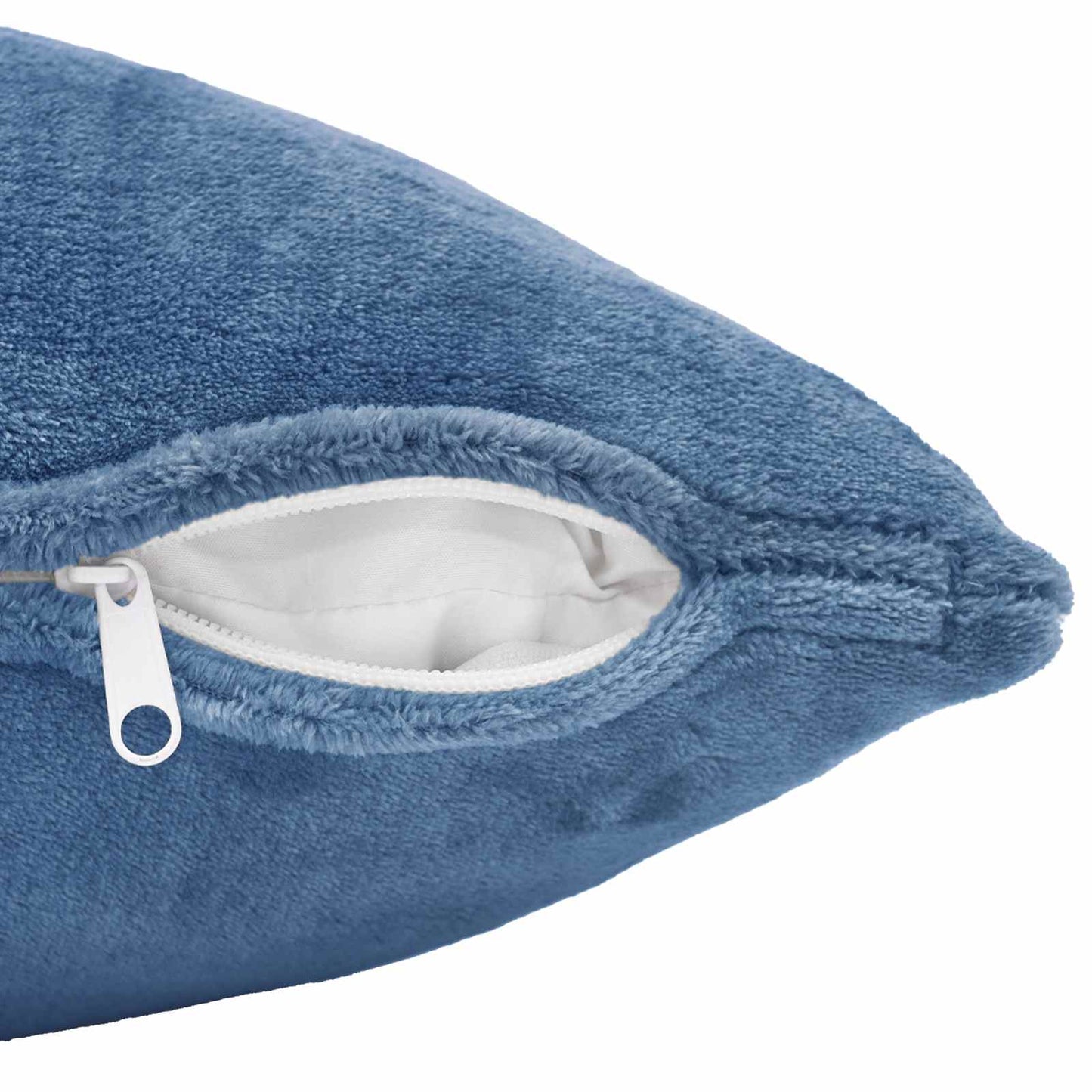 vidaXL Μαξιλάρι Ρίψης 2 τμχ. HEERLEN Γαλάζιο 65 x 65 cm Φανέλα
