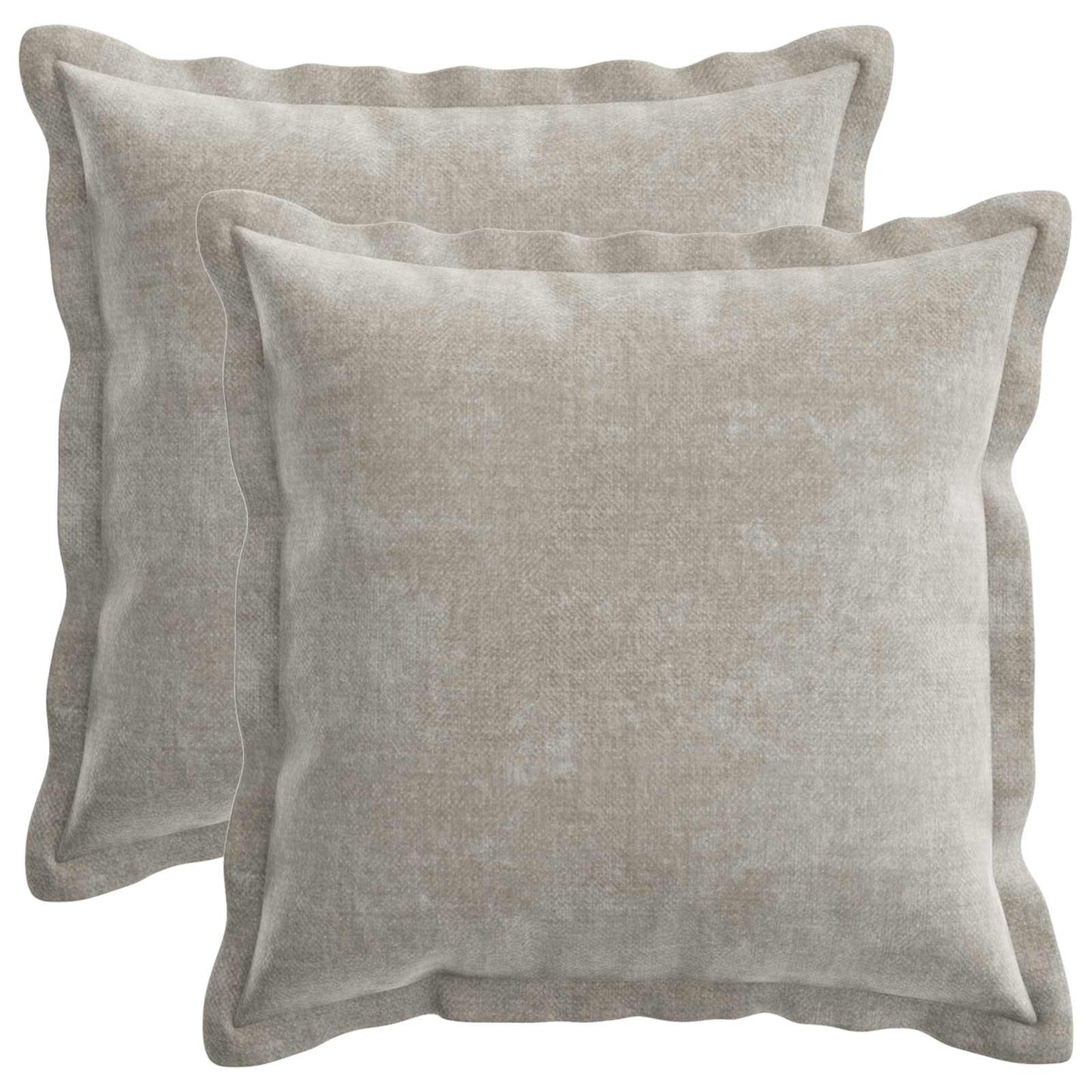 vidaXL Μαξιλάρι 2 τμχ. HOUTEN Ανοιχτό γκρι 30 x 30 cm Ύφασμα Chenille