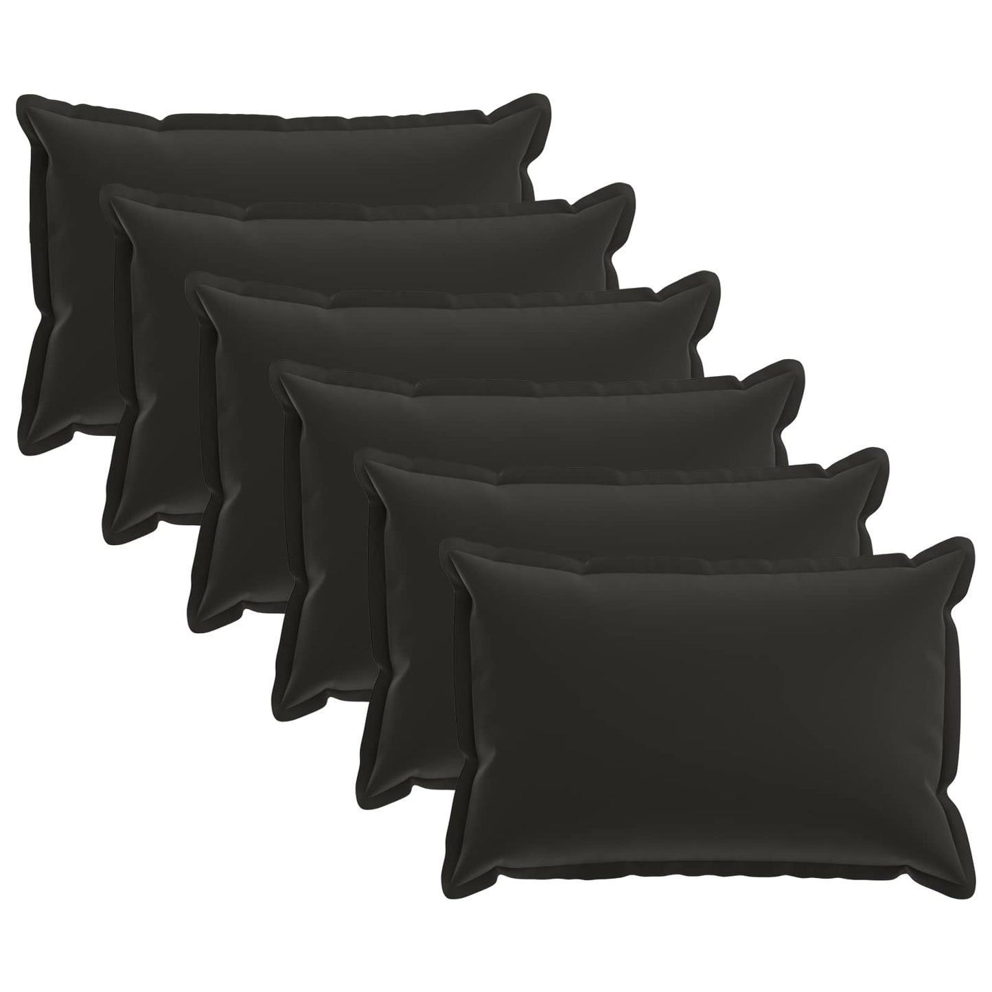 vidaXL Μαξιλάρι με μαξιλάρι HOUTEN 6 τμχ. Μαύρο Πολυεστέρας