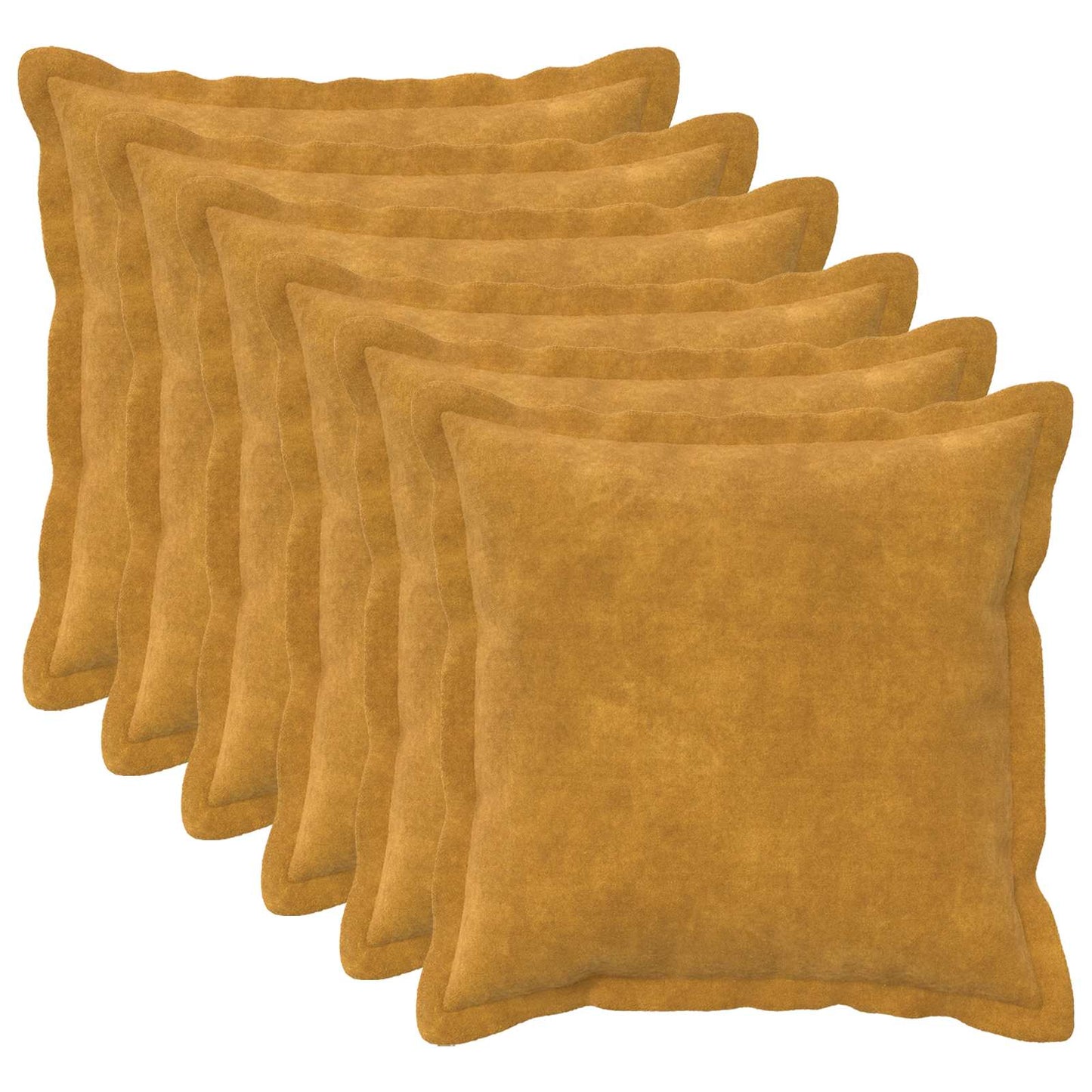 vidaXL Μαξιλάρι 6 τμχ. HOUTEN Κίτρινο 35 x 35 cm Μικροΐνες φλις