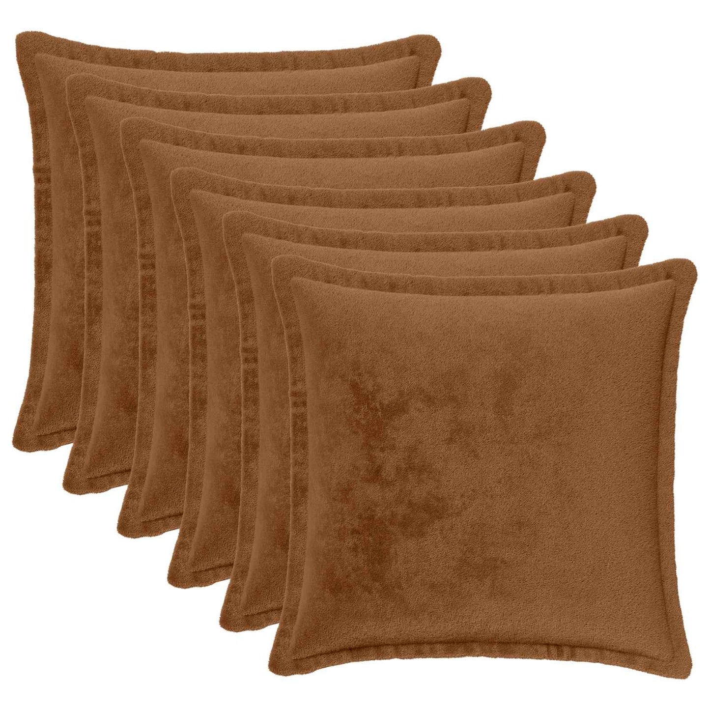vidaXL Μαξιλάρι Ρίψης 6 τμχ. HOUTEN Ανοιχτό καφέ 35 x 35 cm Φανέλα