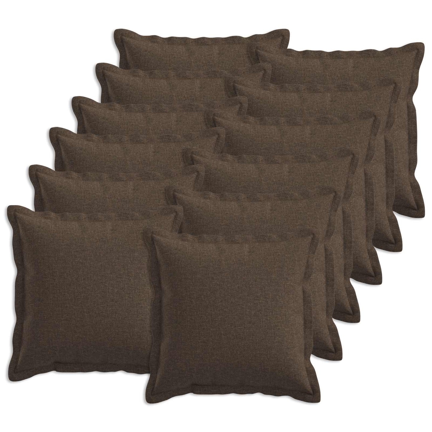 vidaXL Μαξιλάρι με μαξιλάρι HOUTEN 12 τεμ. Taupe Ψεύτικο Λινό