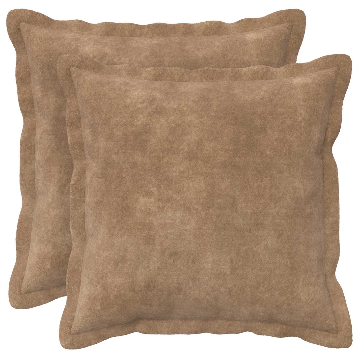 vidaXL Μαξιλάρι με μαξιλάρι HOUTEN 2 τμχ. Taupe Μικροΐνες φλις