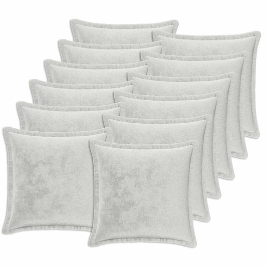 vidaXL Μαξιλάρι Ρίψης 12 τμχ. HOUTEN Ανοιχτό γκρι 40 x 40 cm Φανέλα