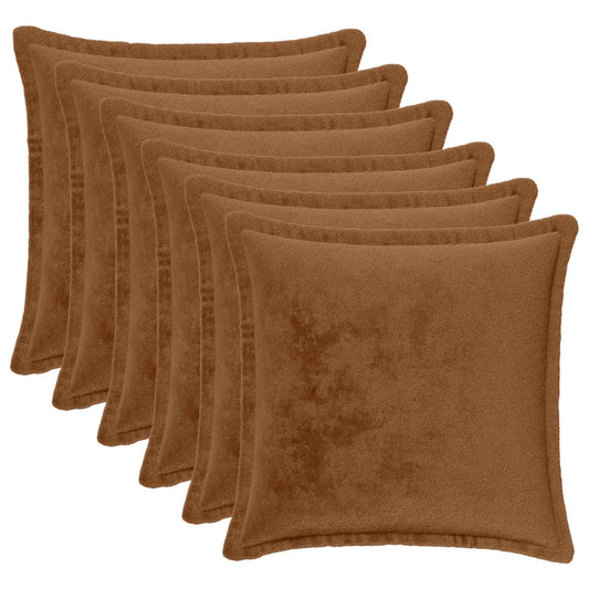vidaXL Μαξιλάρι Ρίψης 6 τμχ. HOUTEN Ανοιχτό καφέ 40 x 40 cm Φανέλα