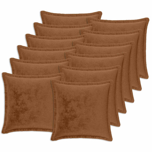 vidaXL Μαξιλάρι Ρίψης 12 τμχ. HOUTEN Ανοιχτό καφέ 40 x 40 cm Φανέλα