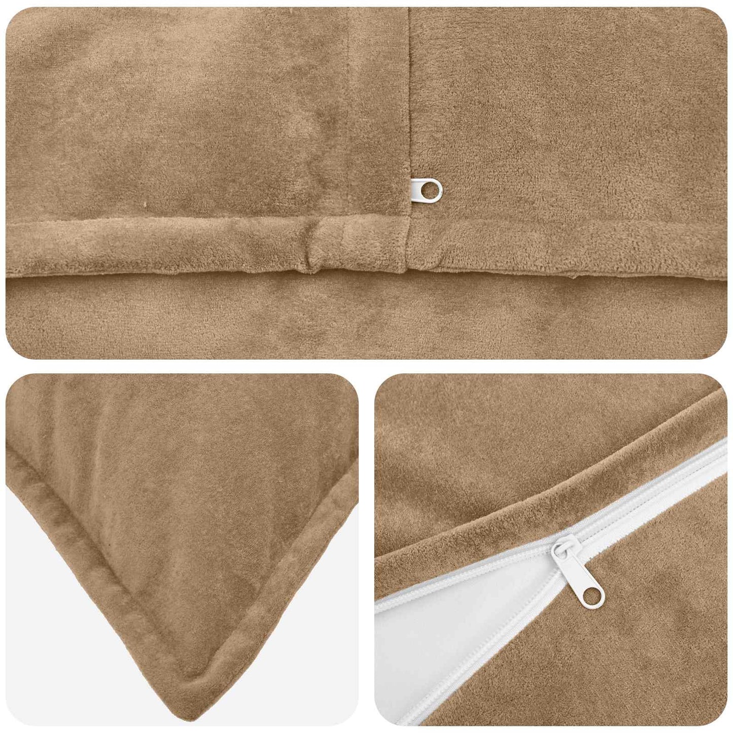 vidaXL Μαξιλάρι 2 τμχ. HOUTEN Taupe 40 x 60 cm Μικροΐνες φλις