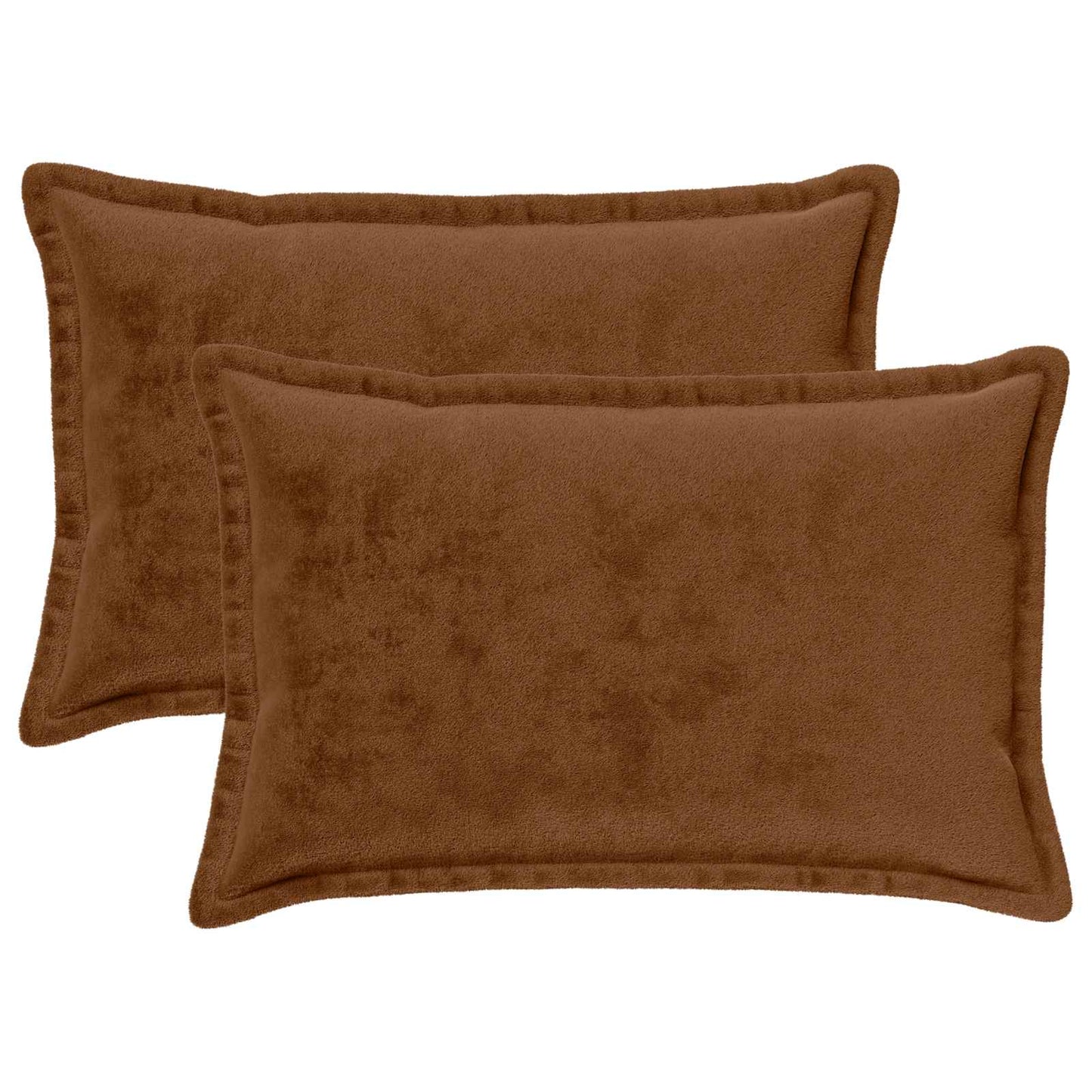 vidaXL Μαξιλάρι Ρίψης 2 τμχ. HOUTEN Ανοιχτό καφέ 40 x 60 cm Φανέλα