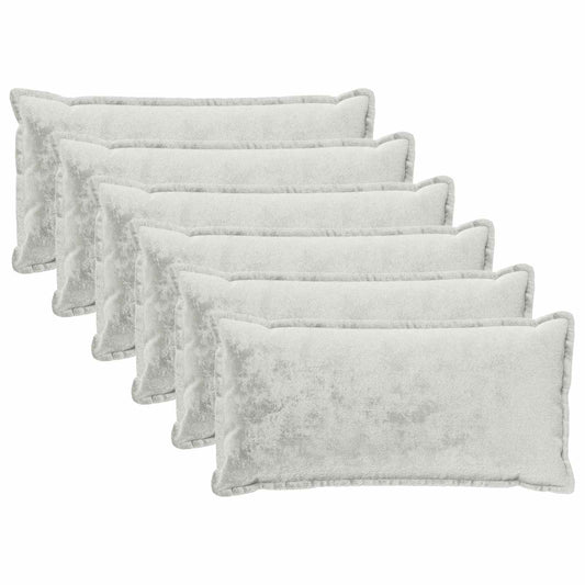 vidaXL Μαξιλάρι Ρίψης 6 τμχ. HOUTEN Ανοιχτό γκρι 40 x 70 cm Φανέλα
