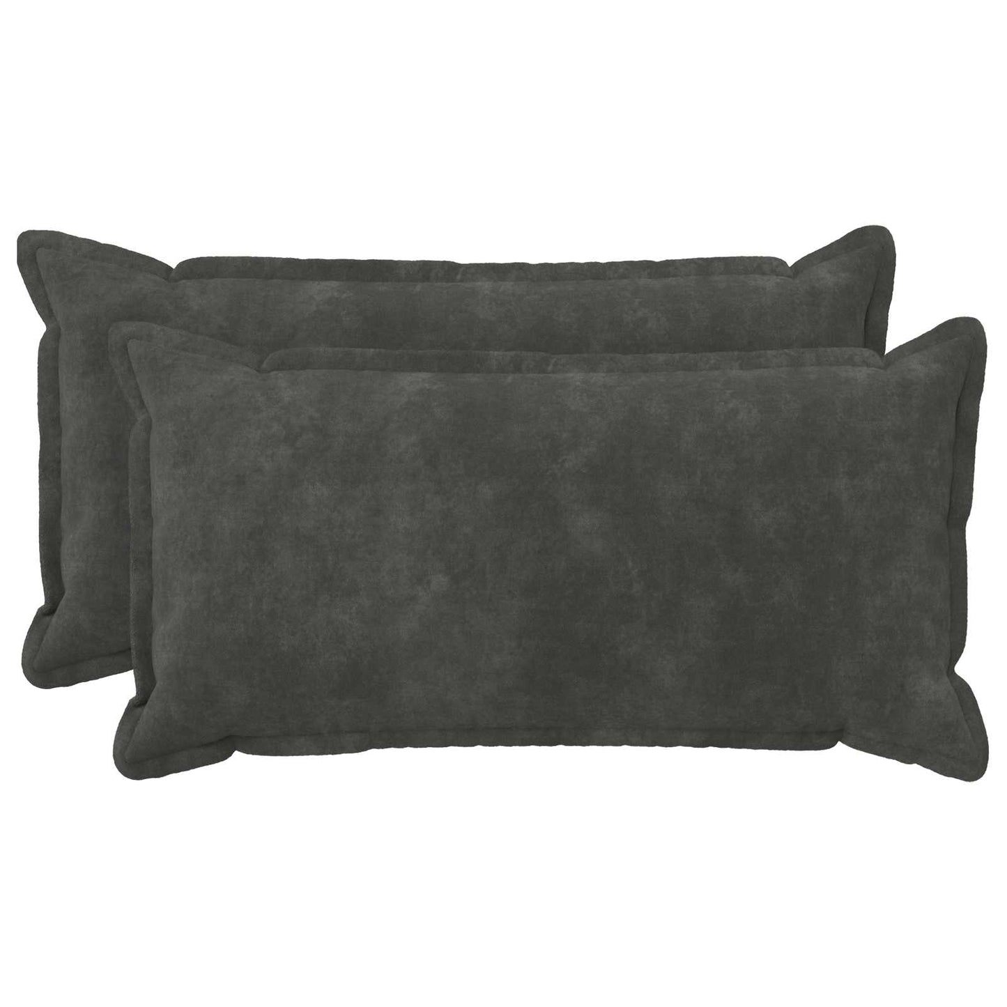 vidaXL Μαξιλάρι 2 τμχ. HOUTEN Ανθρακί 40 x 80 cm Μικροΐνες φλις