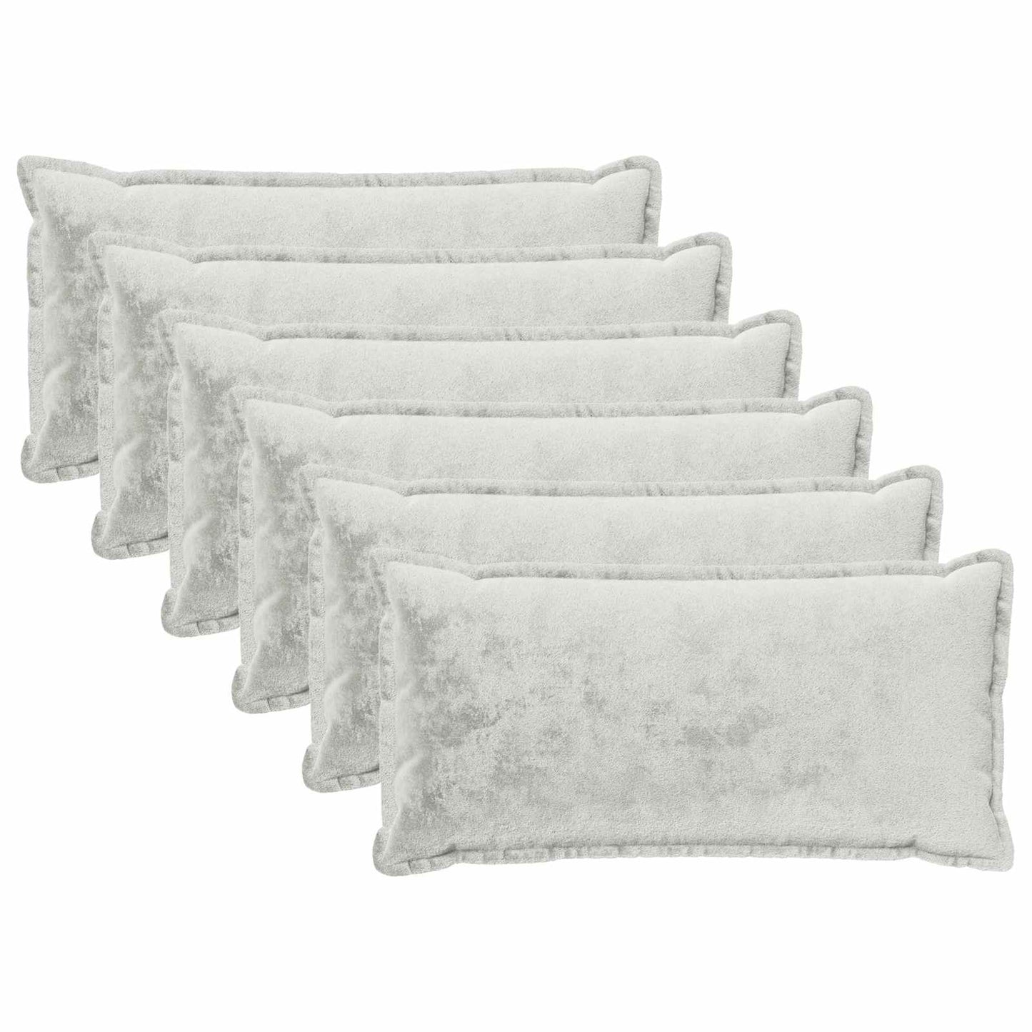 vidaXL Μαξιλάρι Ρίψης 6 τμχ. HOUTEN Ανοιχτό γκρι 40 x 80 cm Φανέλα