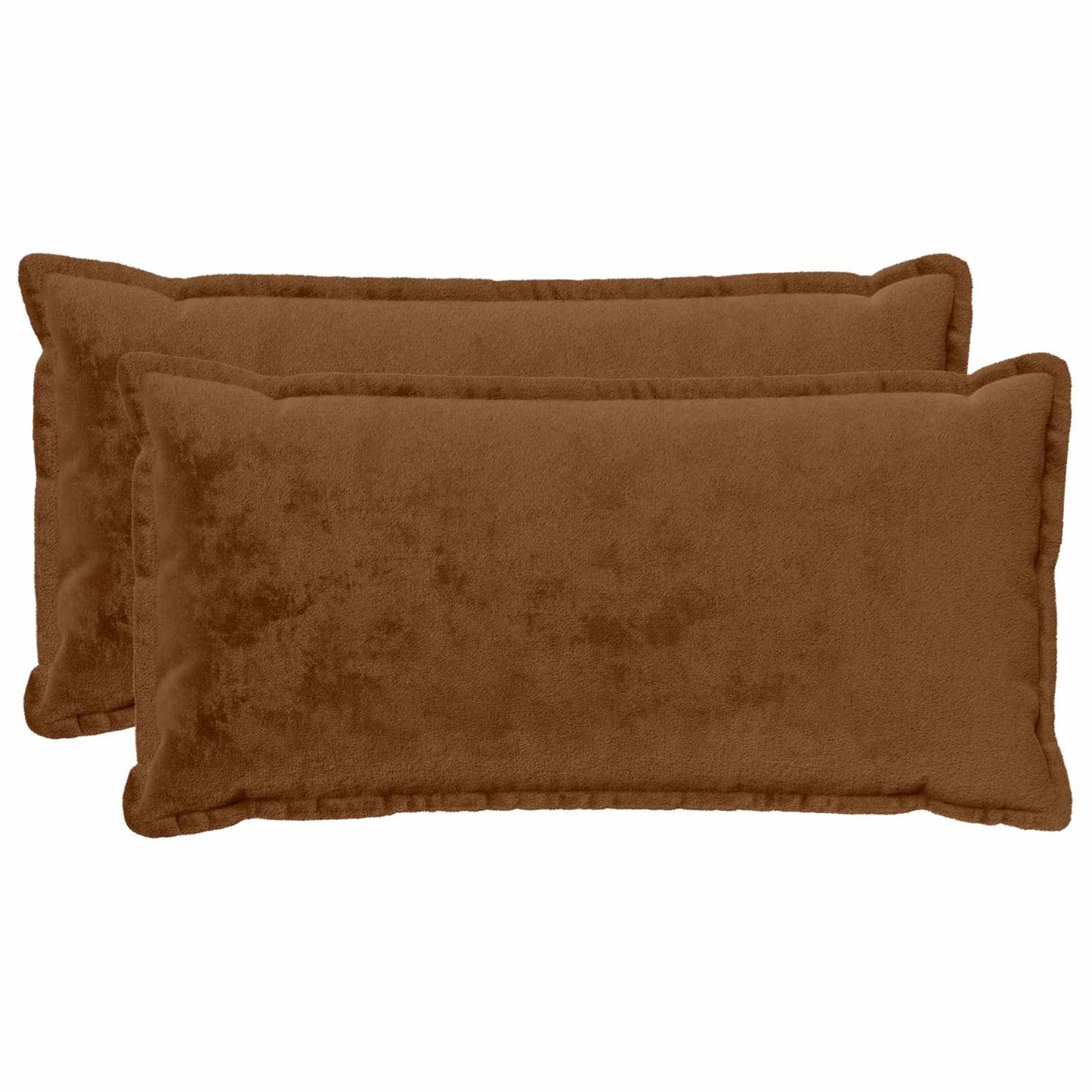 vidaXL Μαξιλάρι Ρίψης 2 τμχ. HOUTEN Ανοιχτό καφέ 40 x 80 cm Φανέλα