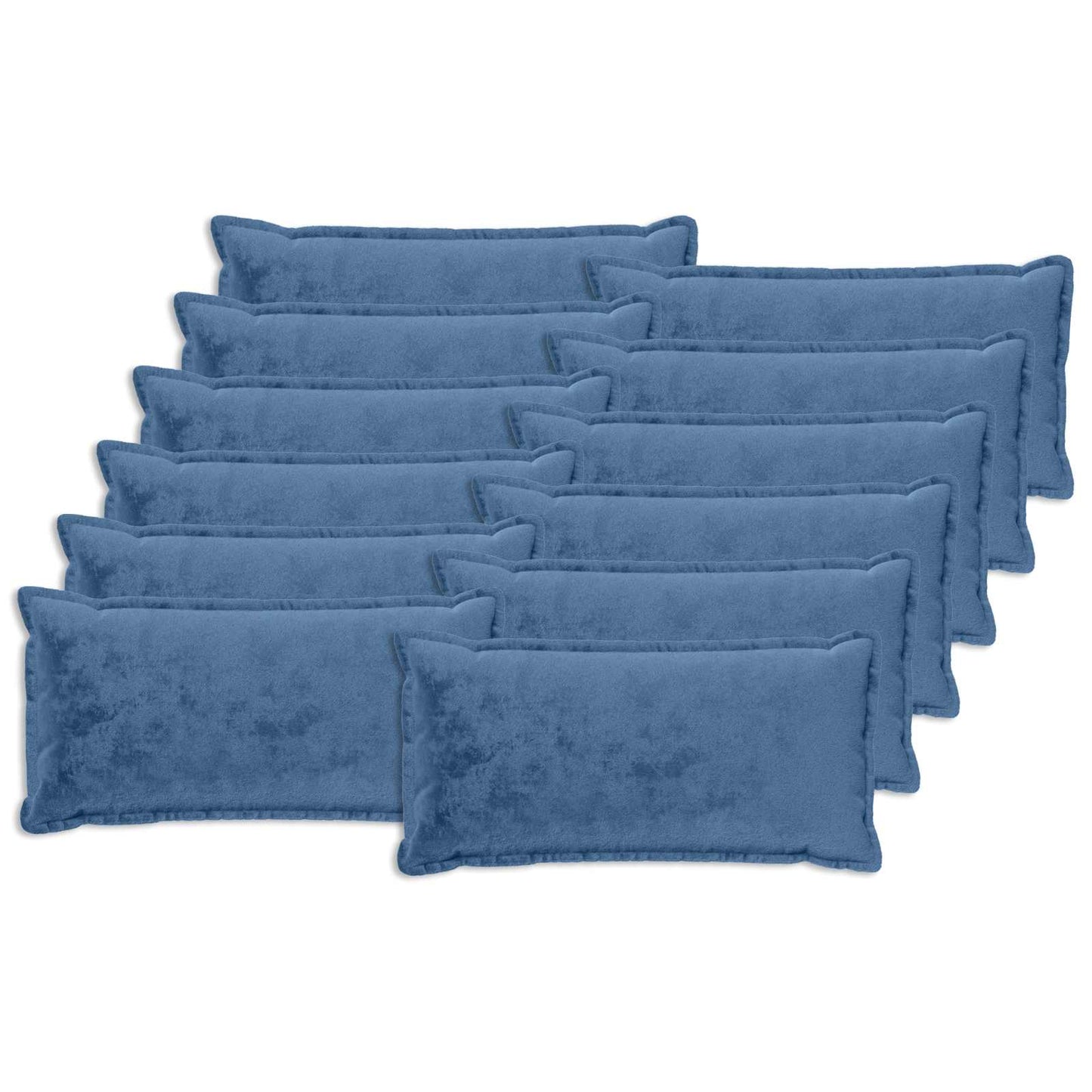 vidaXL Μαξιλάρι Ρίψης 12 τμχ. HOUTEN Γαλάζιο 40 x 80 cm Φανέλα