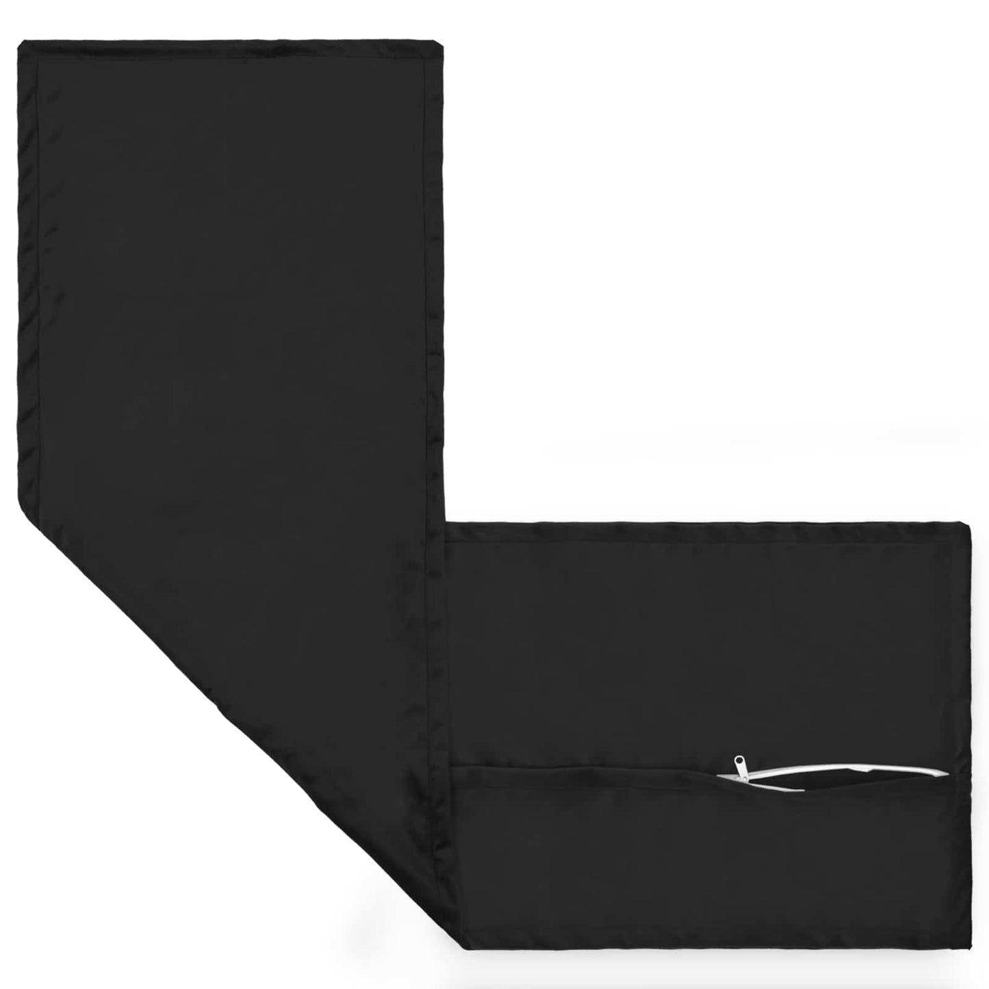 vidaXL Μαξιλάρι με μαξιλάρι HOUTEN Μαύρο 40 x 145 εκ. Βελούδο
