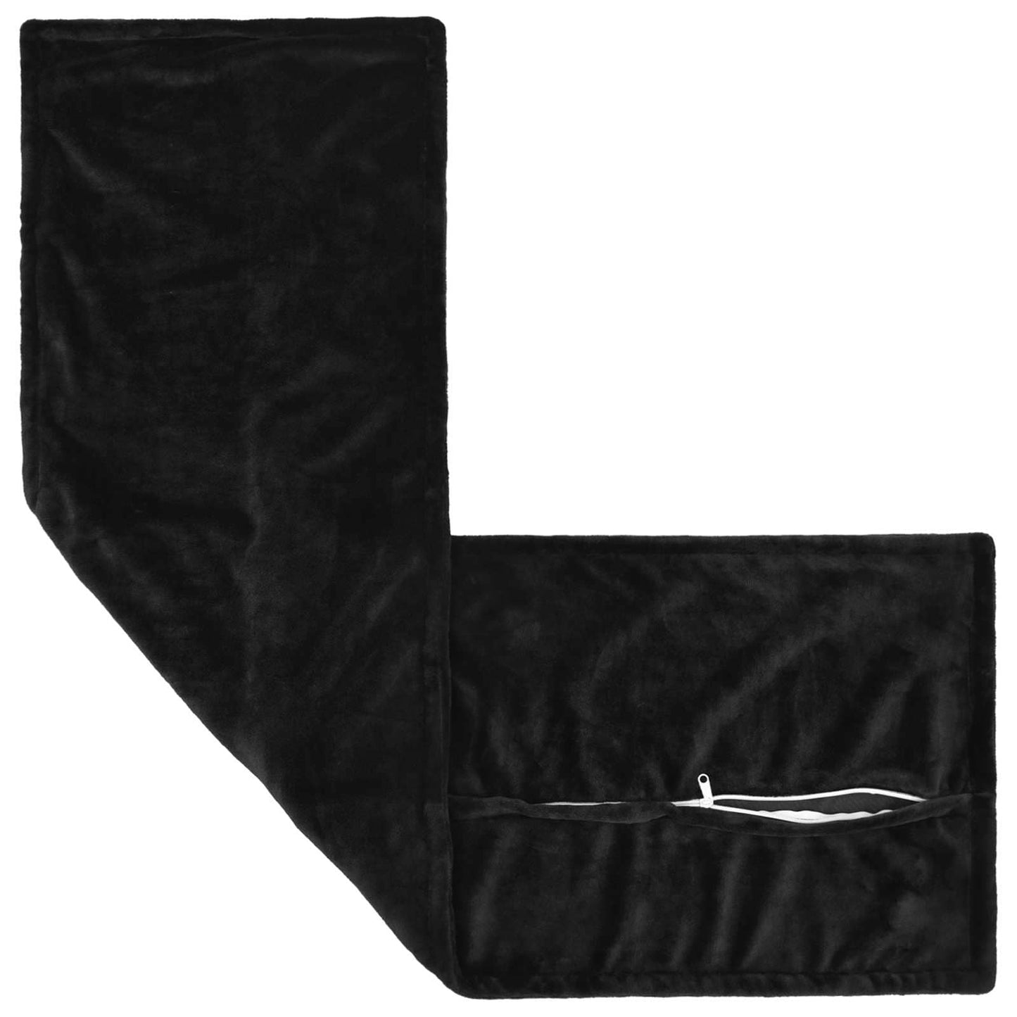 vidaXL Μαξιλάρι Ρίψης HOUTEN Μαύρο 40 x 145 cm Φανέλα