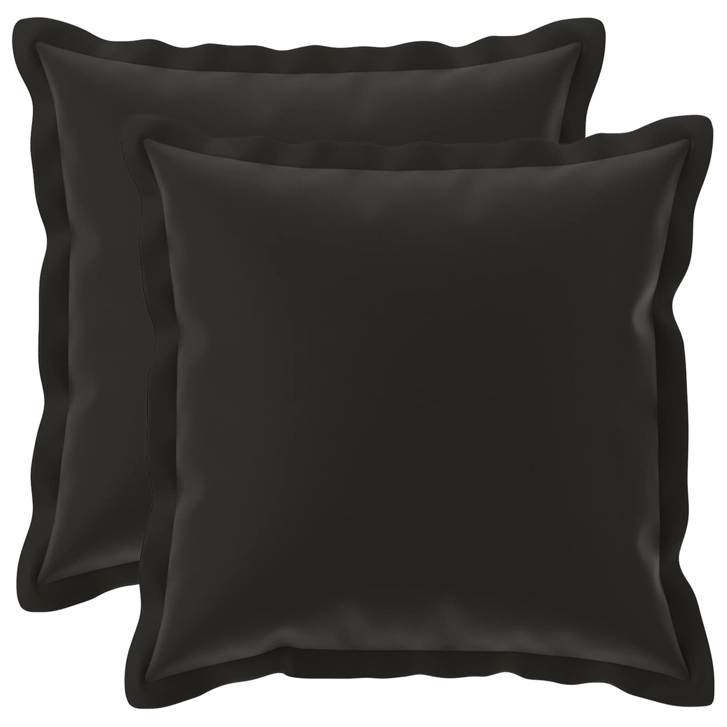 vidaXL Μαξιλάρι με μαξιλάρι HOUTEN 2 τμχ. Μαύρο Πολυεστέρας