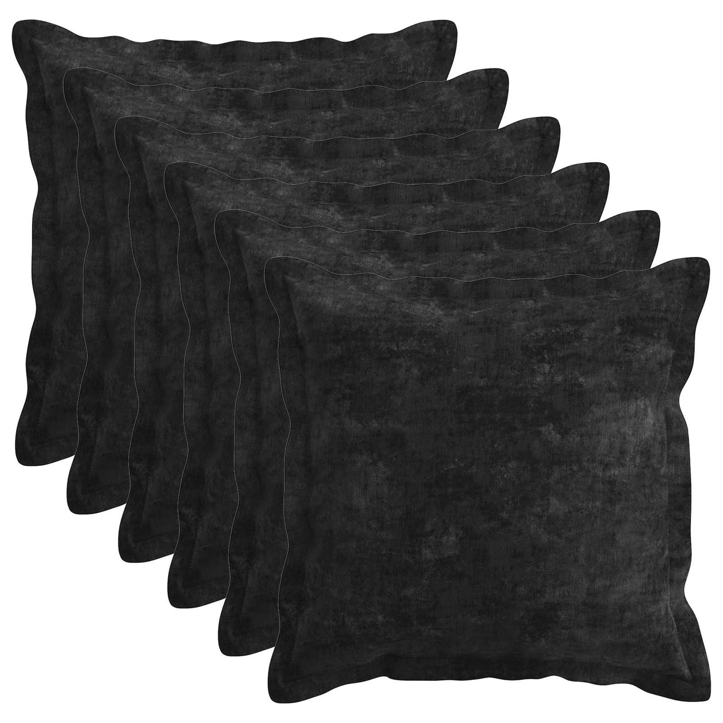vidaXL Μαξιλάρι 6 τμχ. HOUTEN Ανθρακί 50 x 50 cm Ύφασμα Chenille