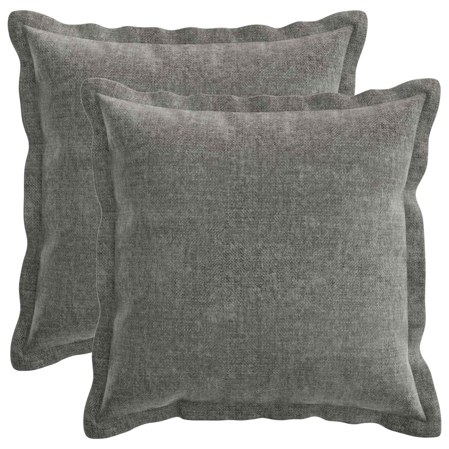 vidaXL Μαξιλάρι 2 τμχ. HOUTEN Σκούρο Γκρι 50 x 50 cm Ύφασμα Chenille