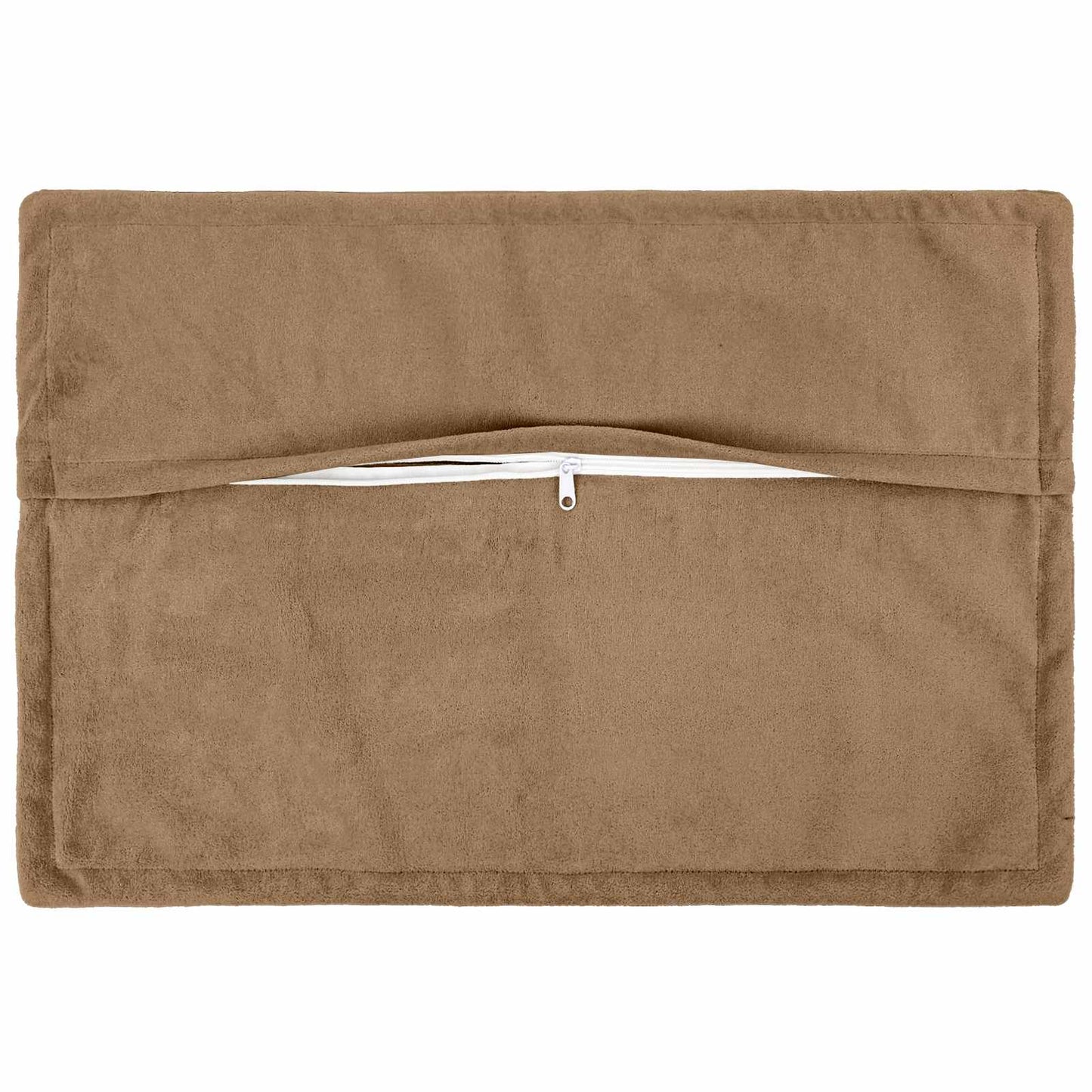 vidaXL Μαξιλάρι με μαξιλάρι HOUTEN 2 τμχ. Taupe Μικροΐνες φλις