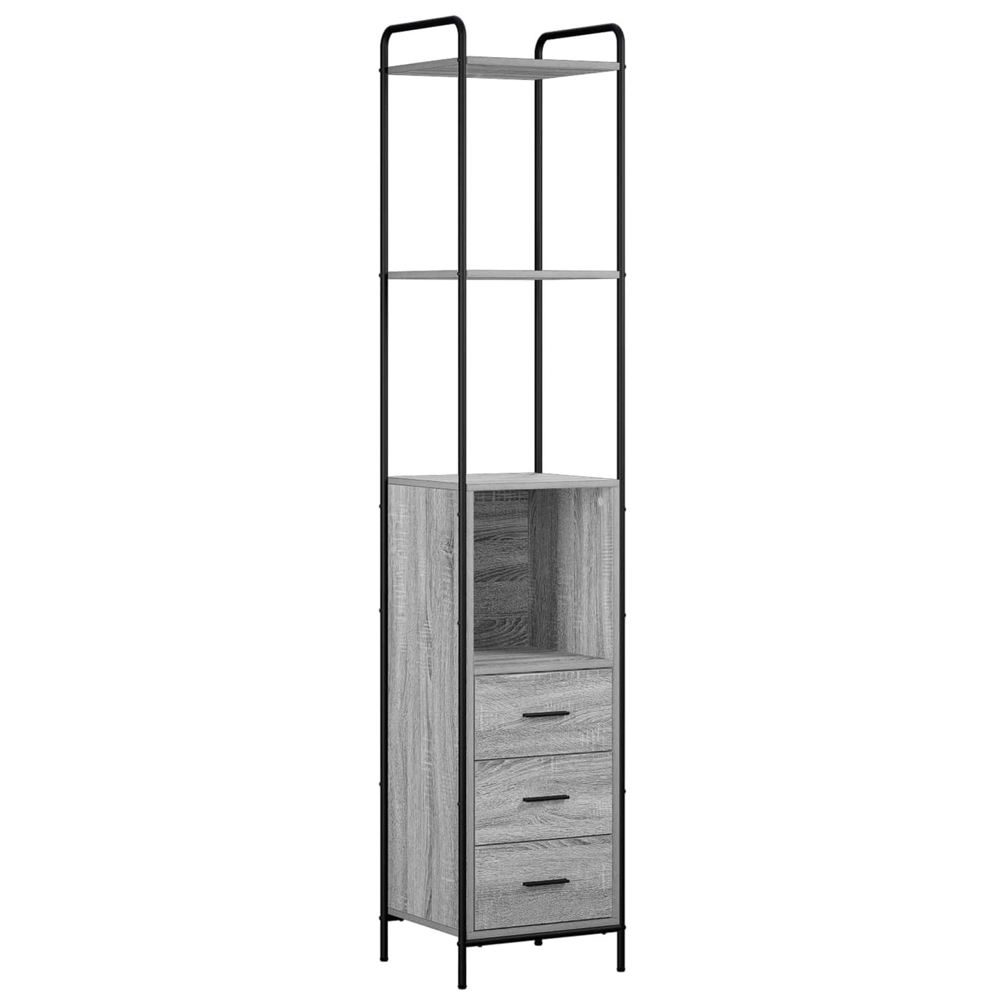 vidaXL Σετ Ντουλαπιών Μπάνιου 4 τεμ. Γκρι Sonoma 40 x 36 x 200,5 εκ